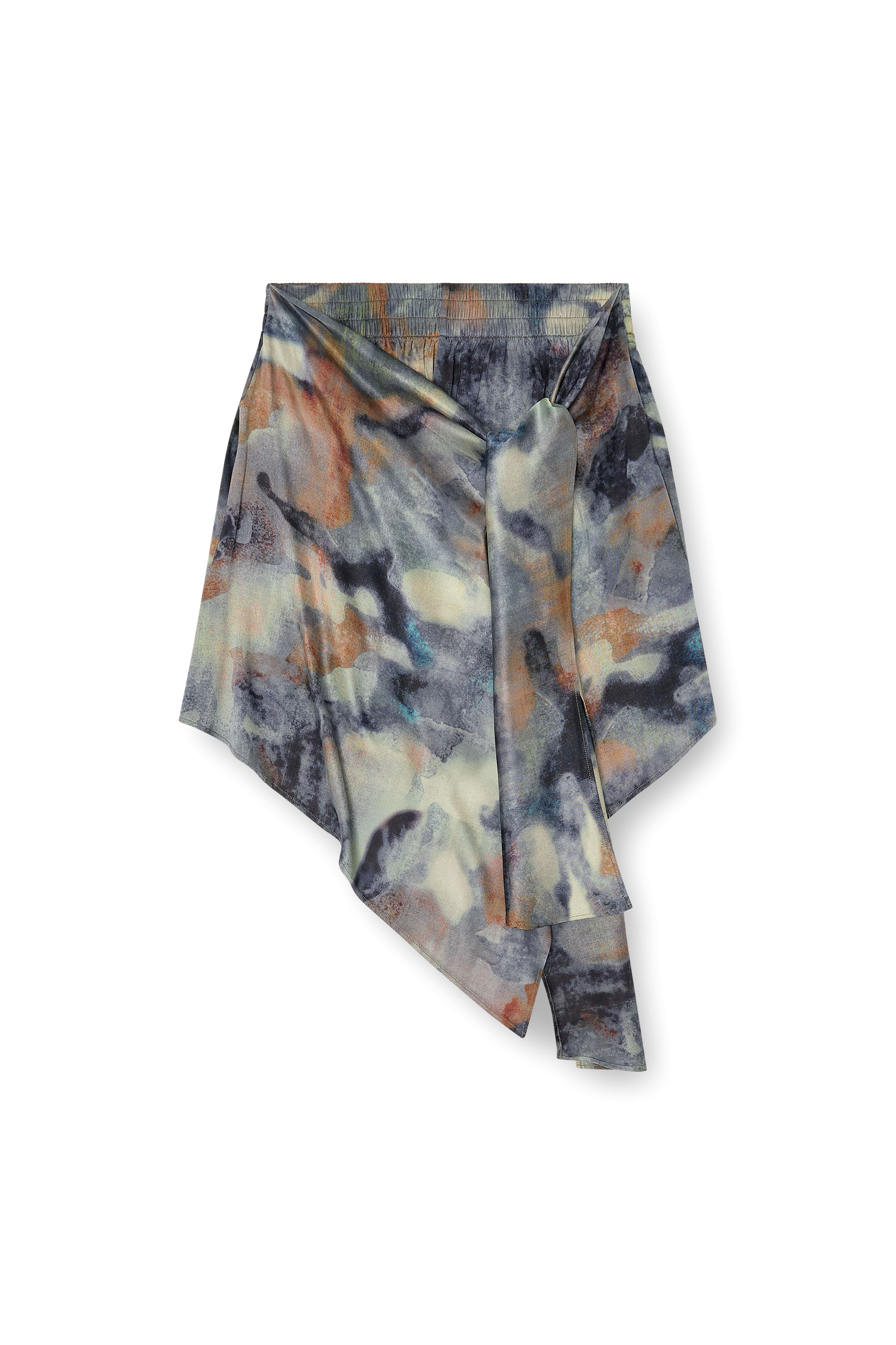 Diesel - S-TALIA, Short nou&eacute; en satin imprim&eacute; Femme in Polychrome - 2