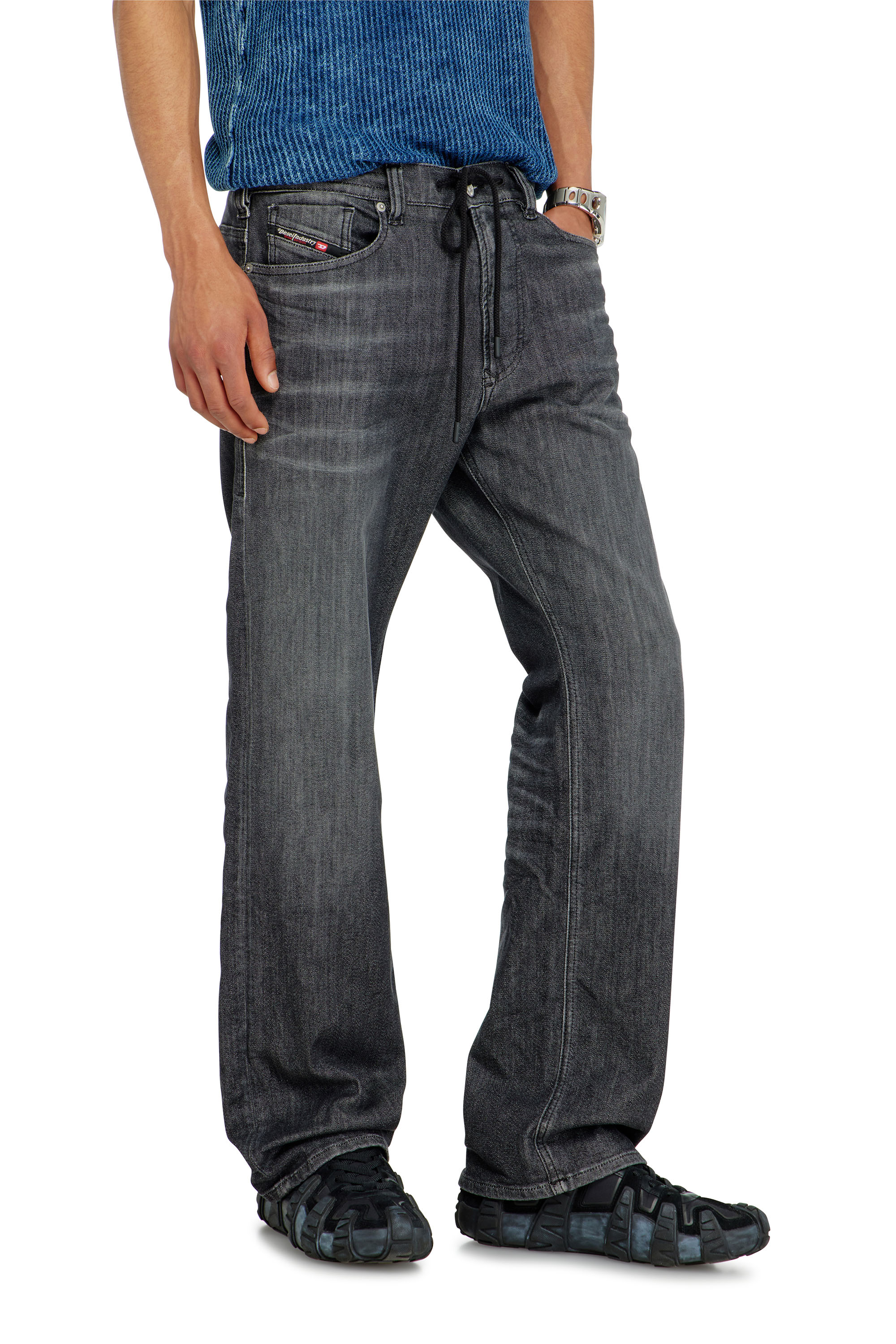 Diesel - Relaxed 2080 D-Reel Joggjeans&reg; 09M66 Homme, Noir/Gris fonc&eacute; - Image 4