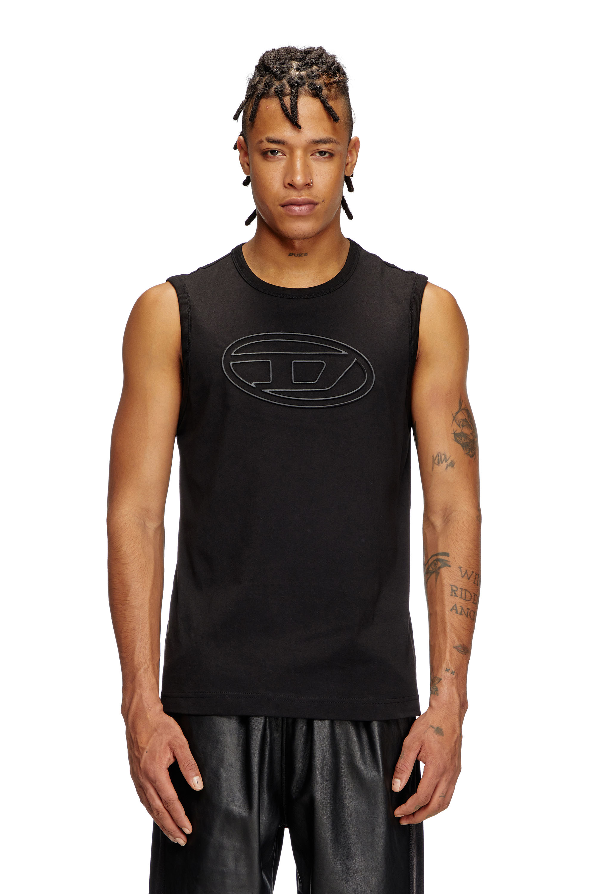 Diesel - T-BISCO-BIGOVAL, Top sans manches Homme in Noir - 3