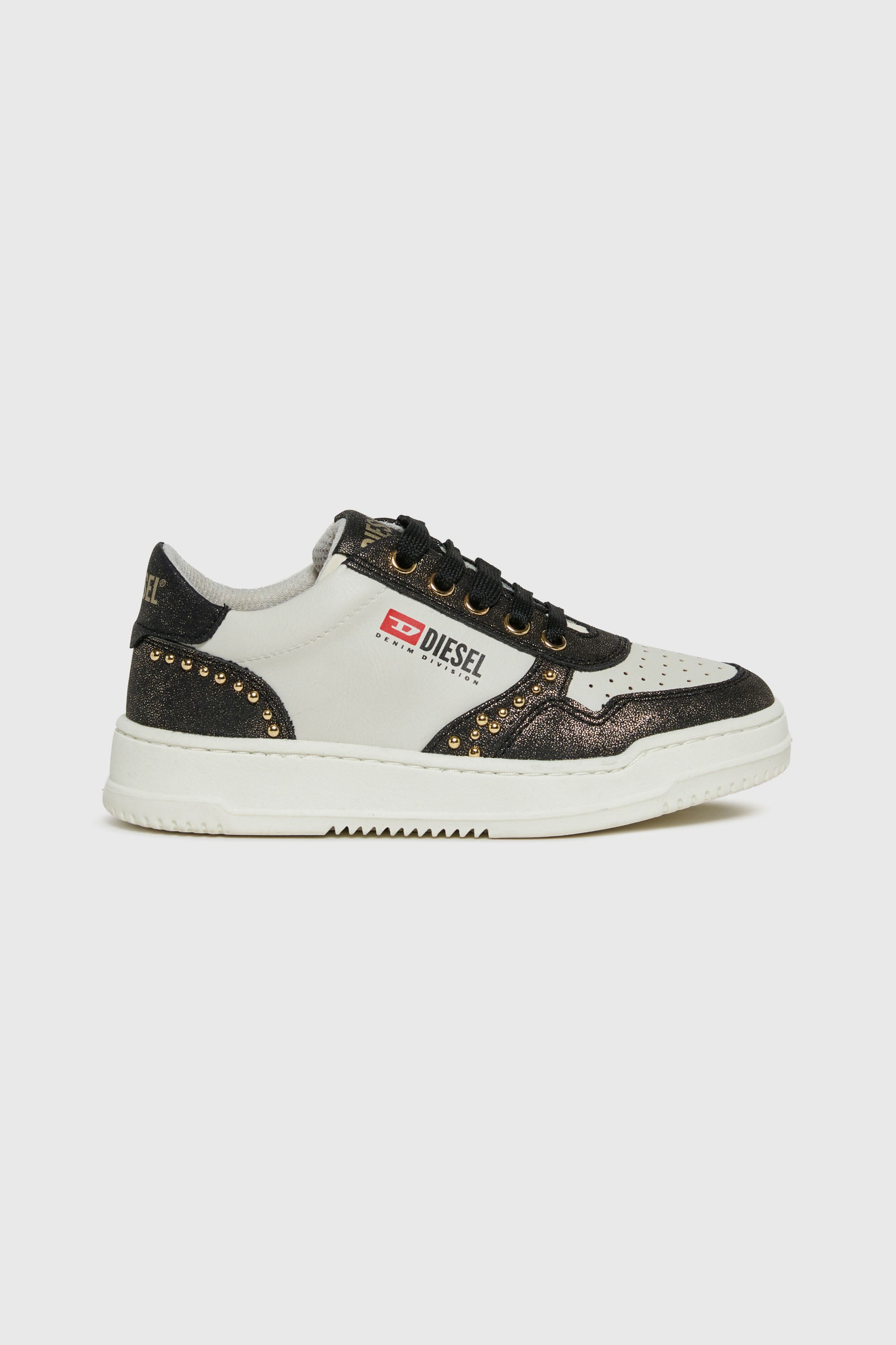 Diesel - S-CASCOUNT-STUDS, S-Cascount - Sneakers m&eacute;talliques perfor&eacute;es avec clous Mixte in Polychrome - 1