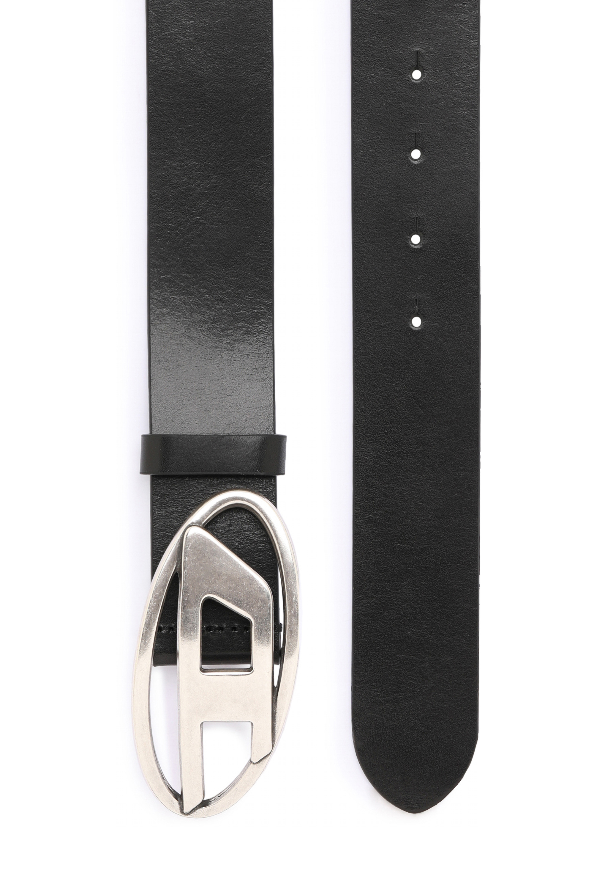 Diesel - B-1DR, Ceinture 3.9 cm en cuir avec boucle D Homme in Noir - 2