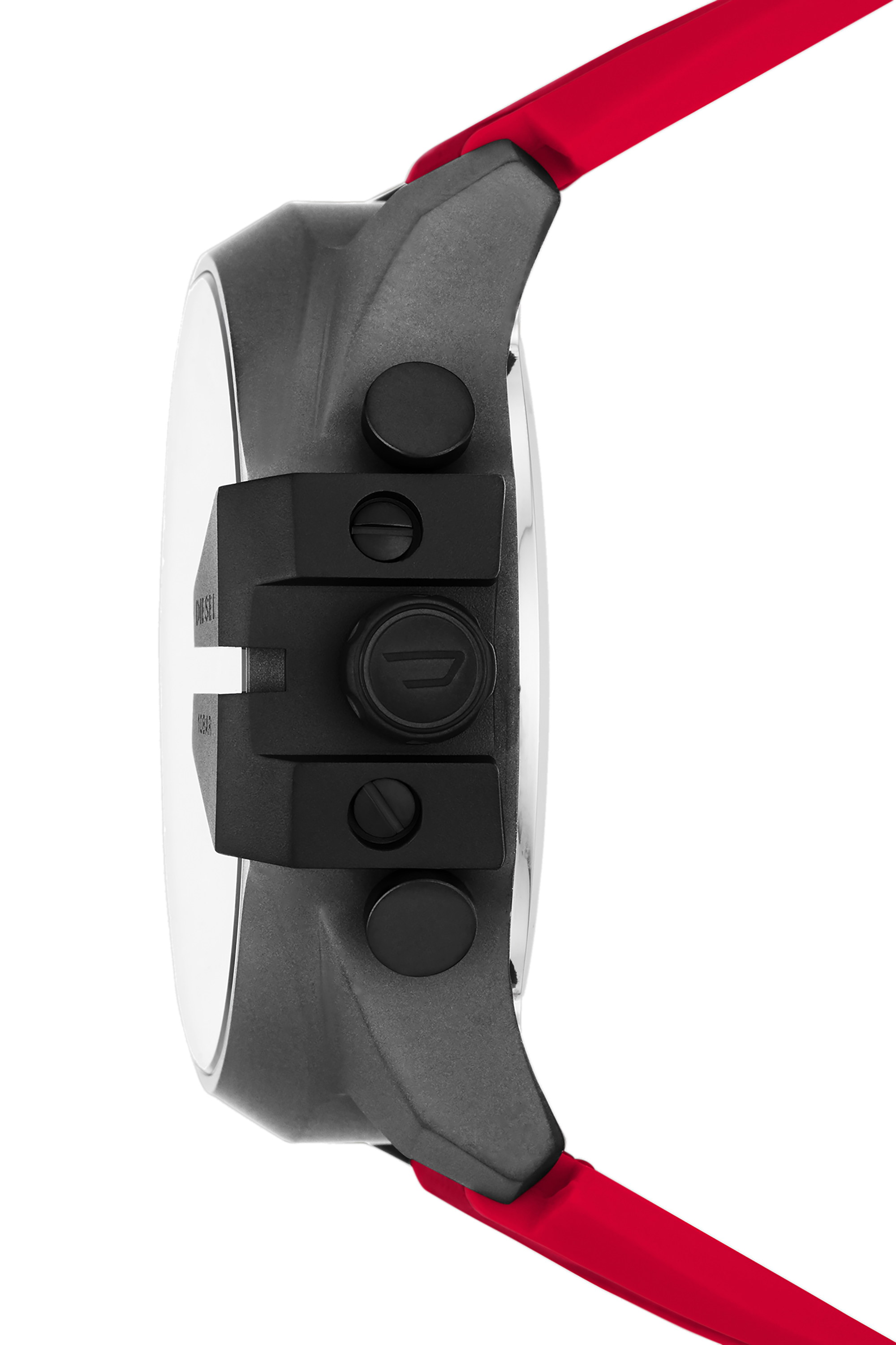 Diesel - DZ4551, Man's Mega Chief analog-digital red nylon and silicone watch in Red - 3