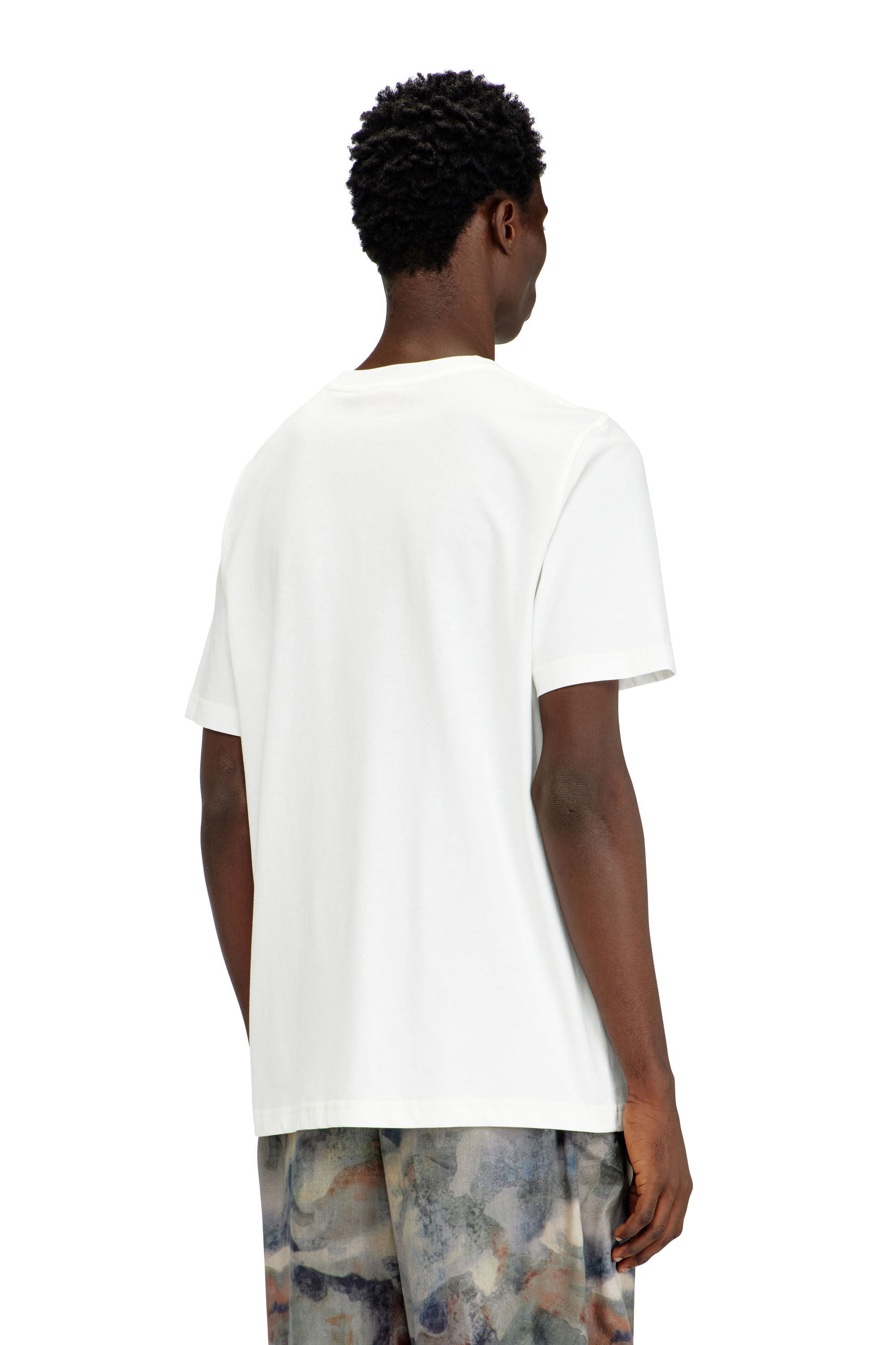 Diesel - T-ADJUST-V4, T-shirt avec empi&egrave;cement camouflage Homme in Blanc - 4