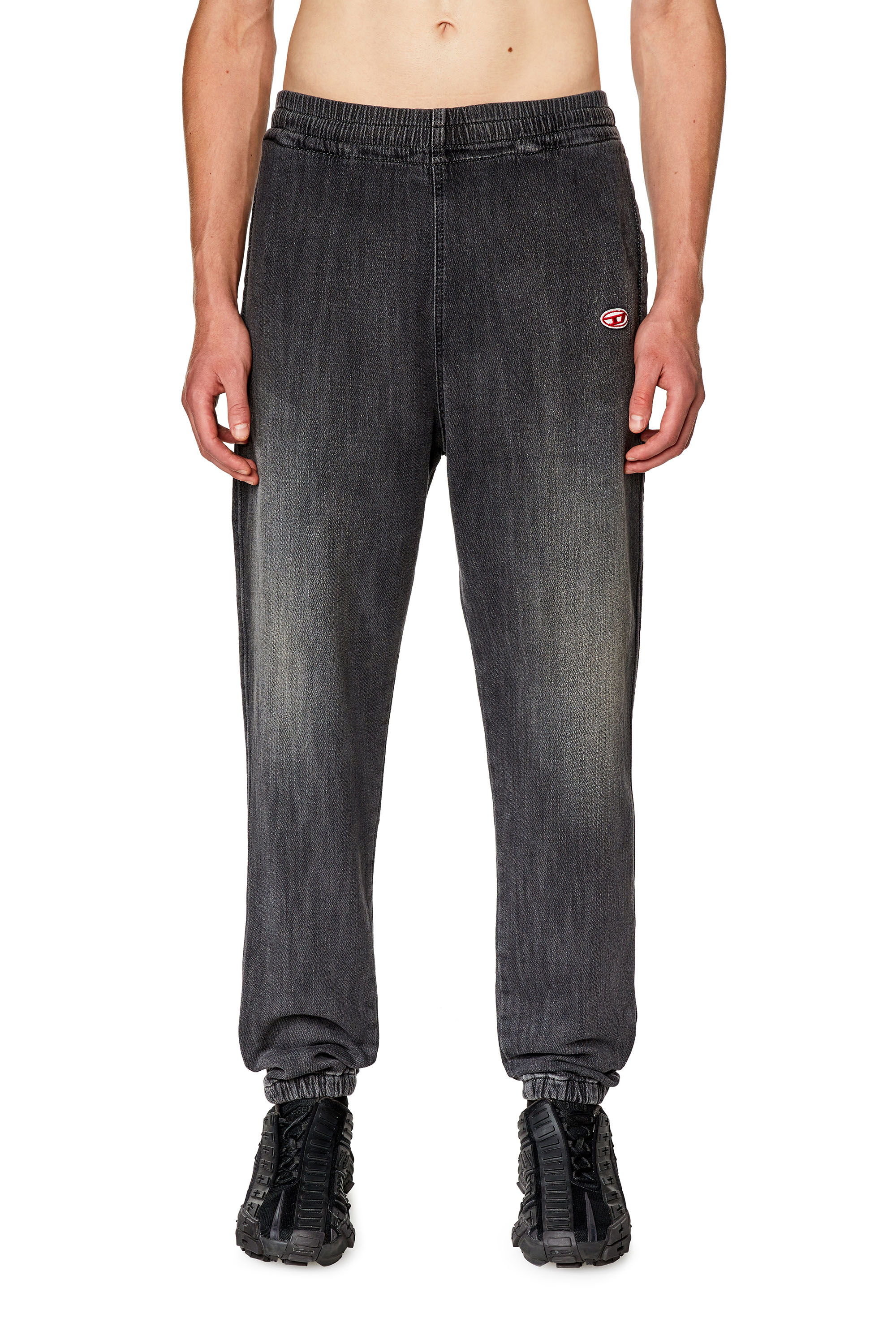 Diesel - Tapered D-Lab Track Denim 09E30, Black/Dark grey - Image 2