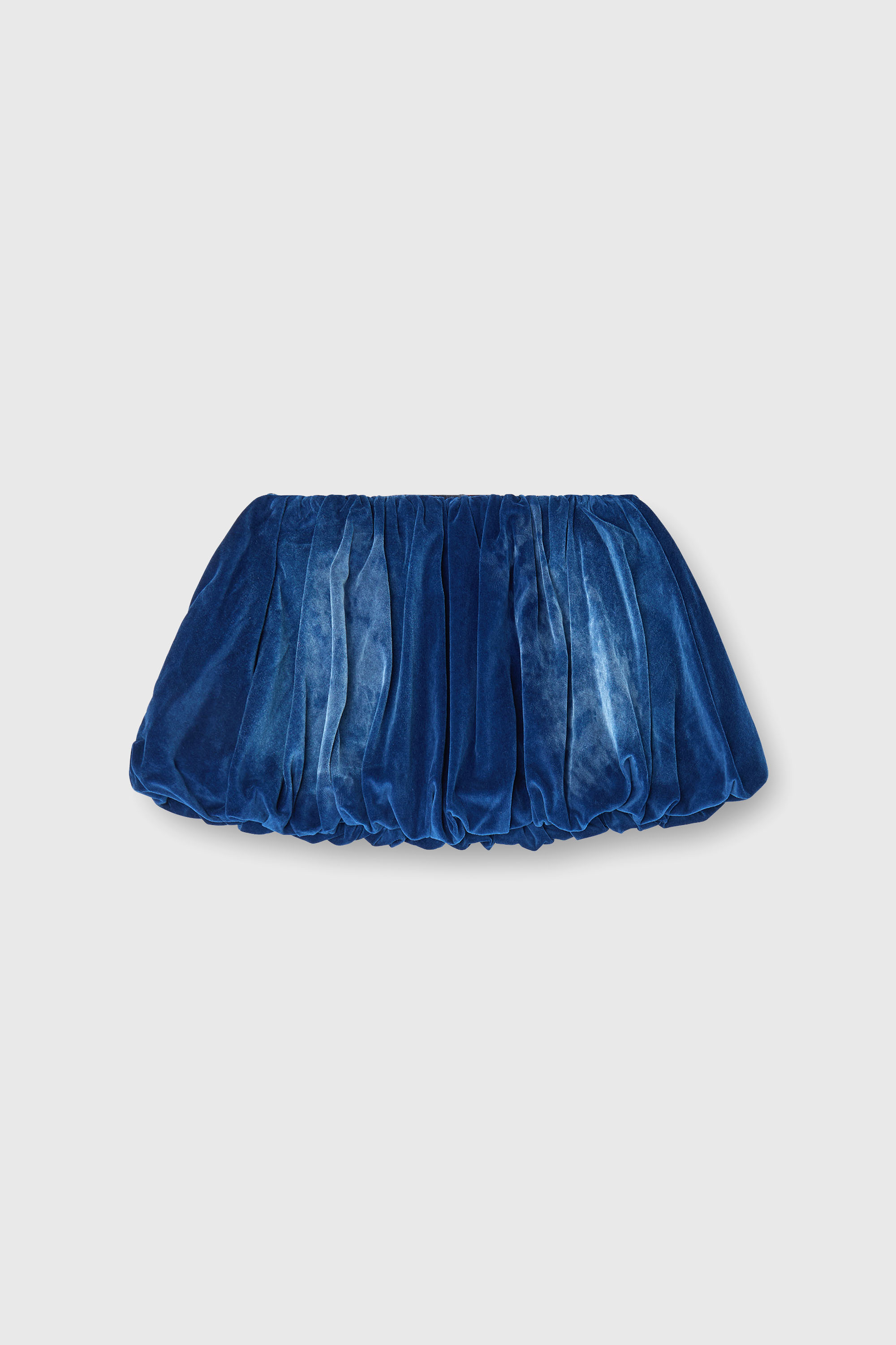 Diesel - DE-MUJ-FSJ1, Jupe courte bouffante en denim velours Femme in Bleu - 2