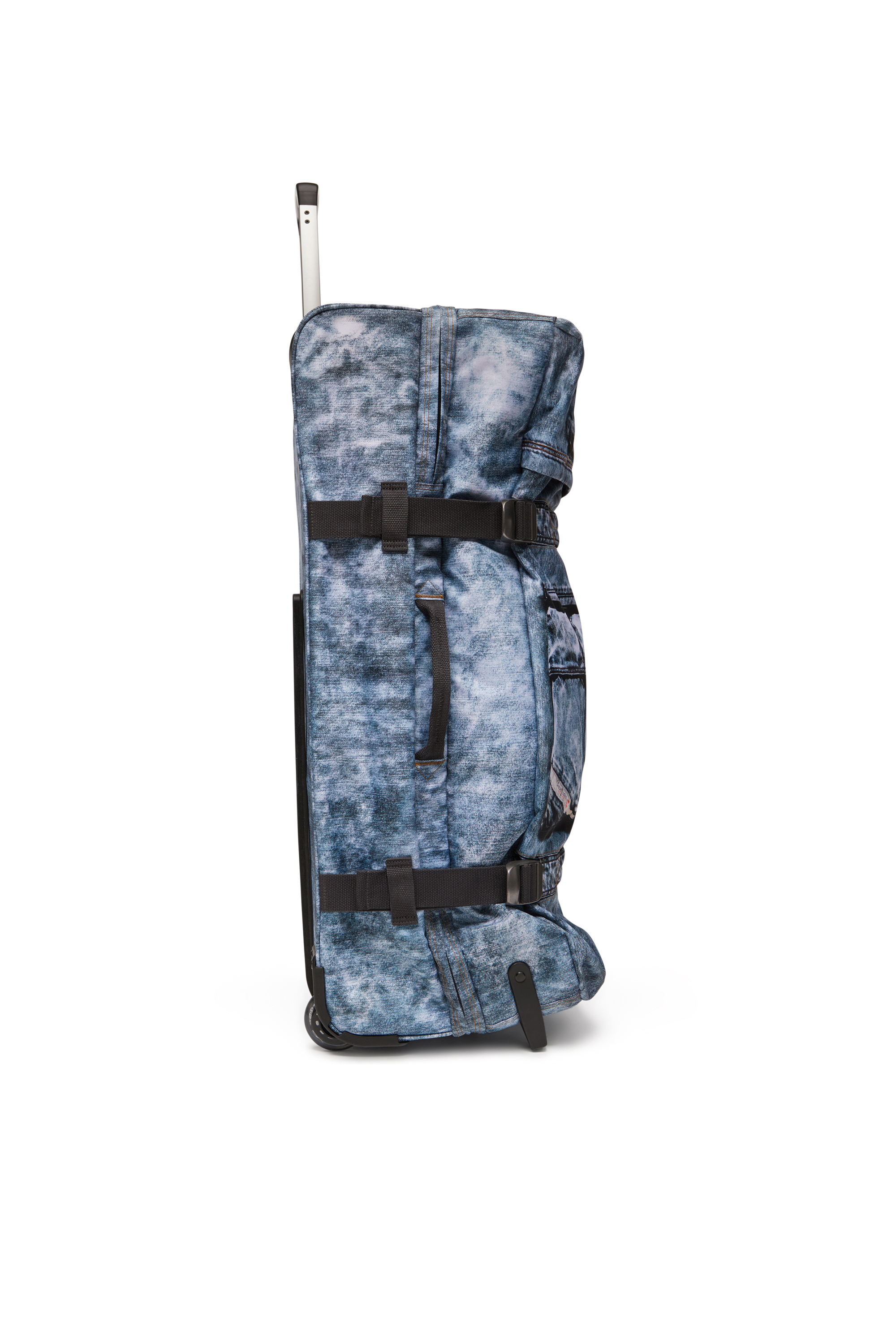 Diesel - DIESEL TRANSIT'R L, Trolley de voyage en denim trompe-l'œil Mixte in Bleu - 3