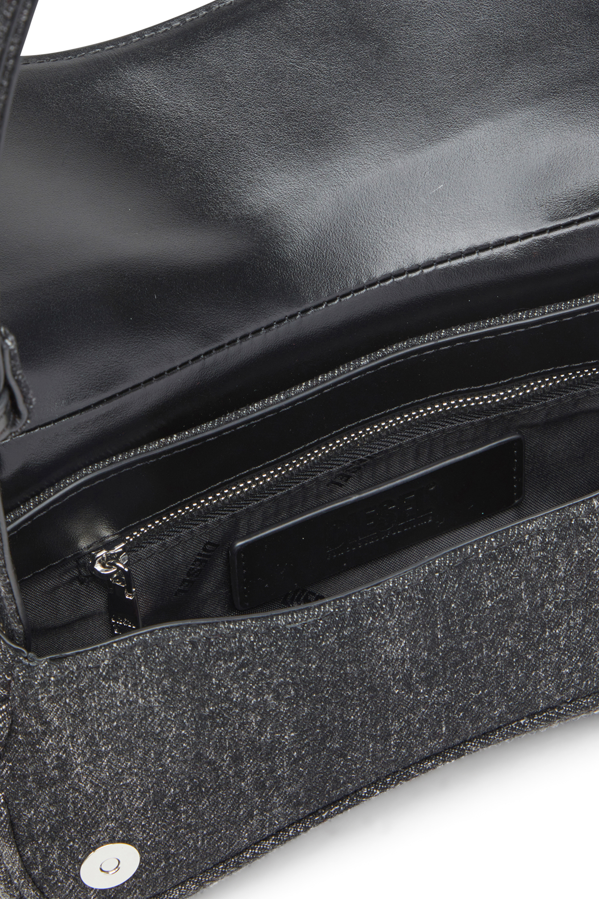 Diesel - PLAY CLUTCH, Play-Pochette en denim cristal Femme in Noir - 3