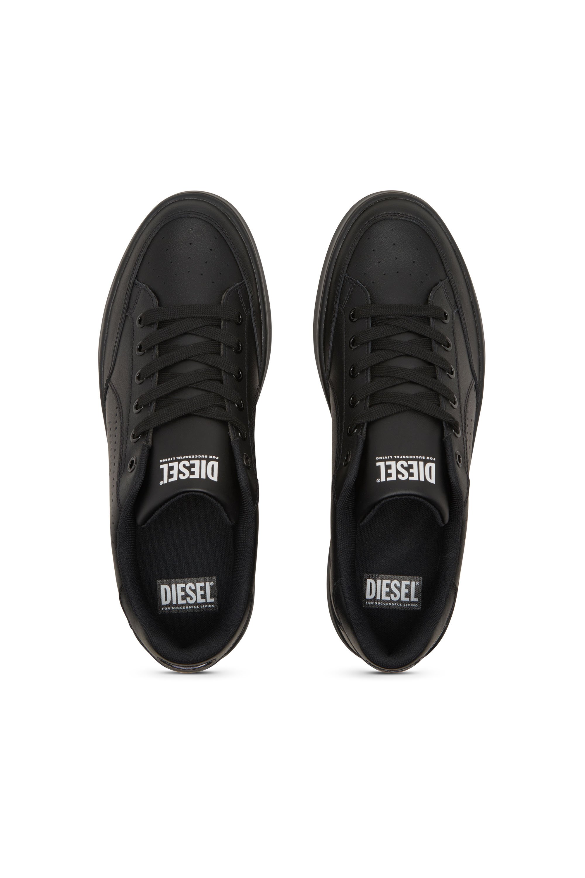 Diesel - S-DAKOTA LOW, S-Dakota-Sneakers en cuir avec logo perforé Homme in Noir - 6