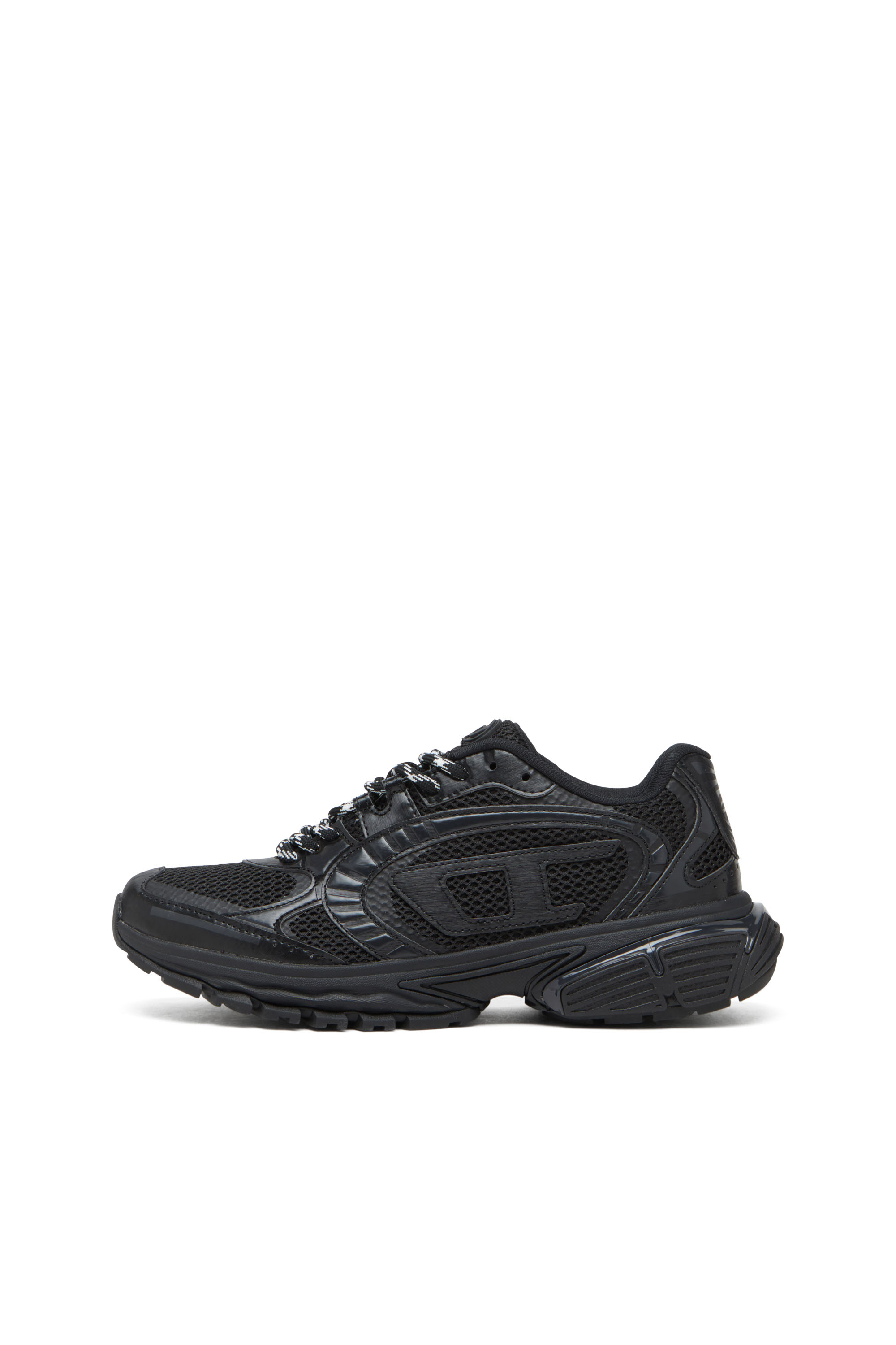 Diesel - S-PRO-V-DENSE LOW, S-Pro-V-Dense-Sneakers en mesh avec logo Oval D Homme in Noir - 7