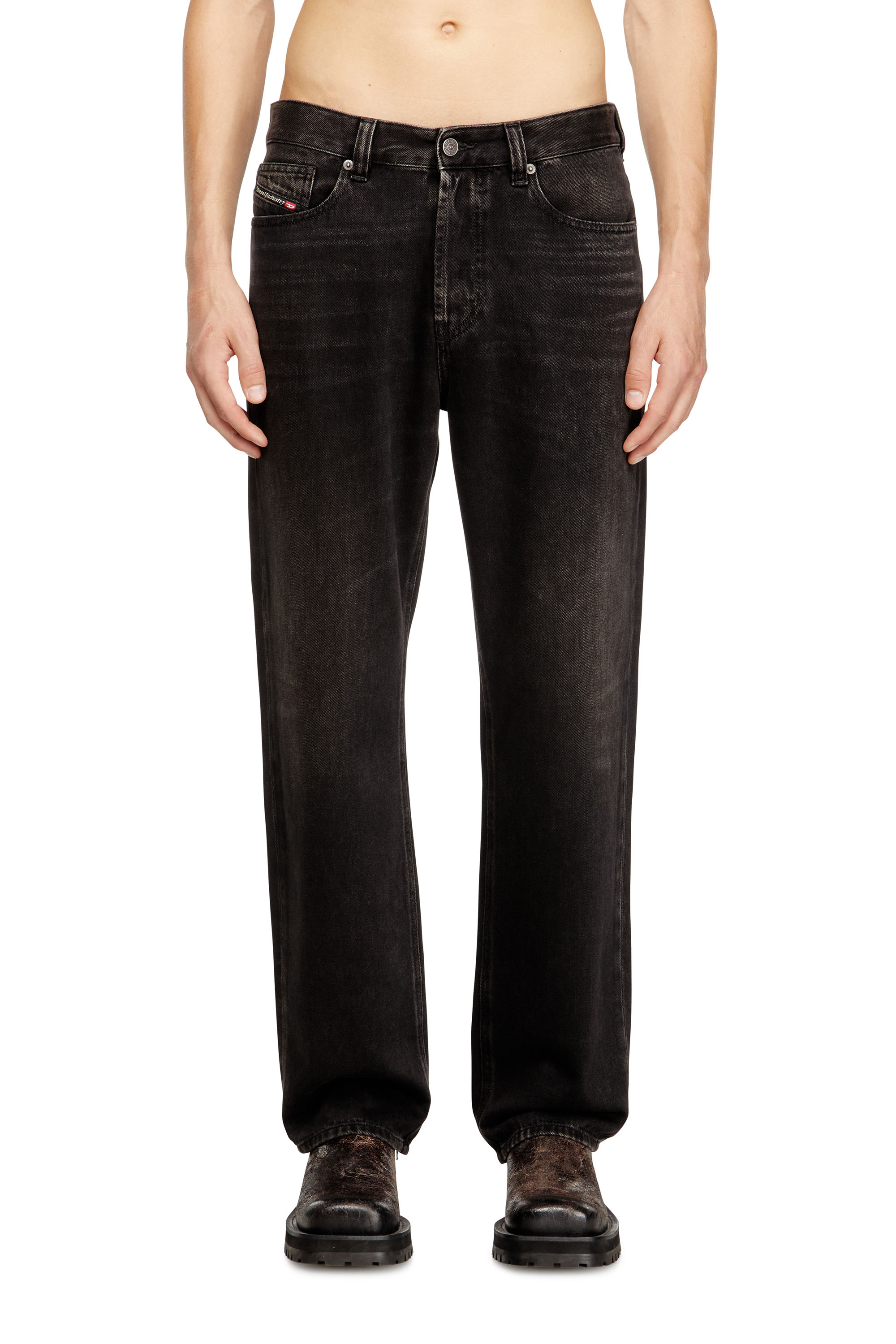 Diesel - Regular Jeans 2024 D-Macs 09J96 Homme, Noir/Gris foncé - Image 3