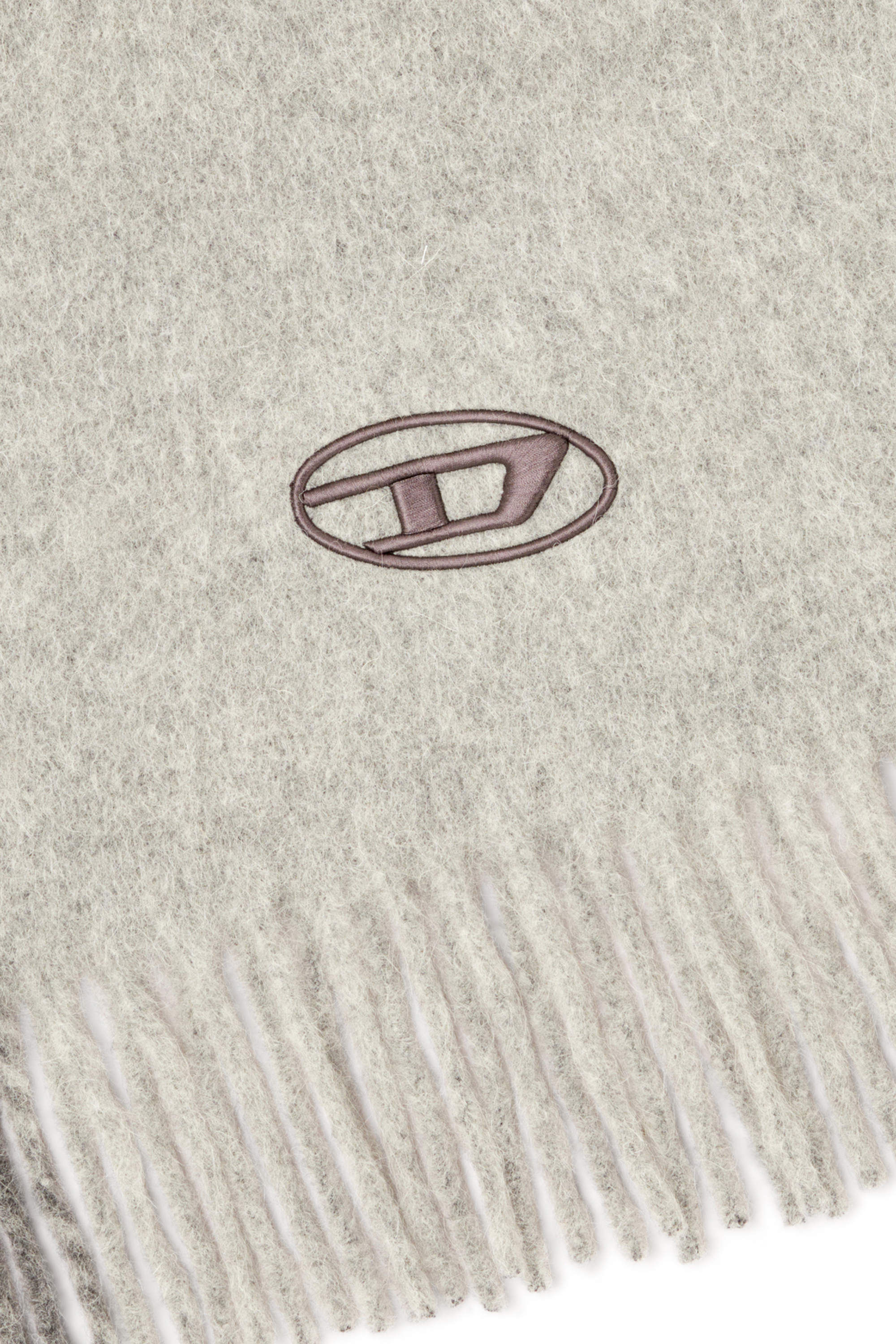 Diesel - S-OLID, Écharpe en mélange de laine avec rayures contrastées Homme in Gris - 3