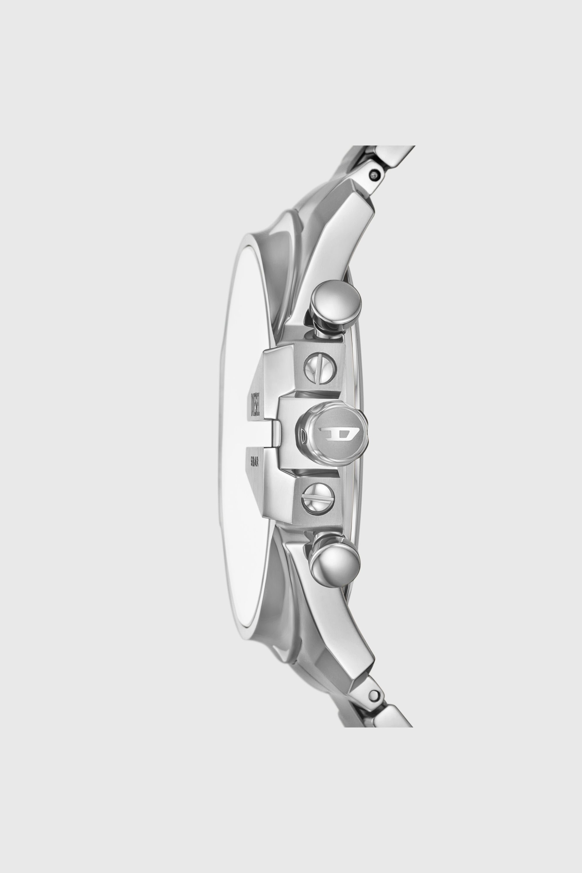 Diesel - DZ4686 WATCH, Montre Mega Chief Slim en acier inoxydable Homme in Gris argent&eacute; - 3