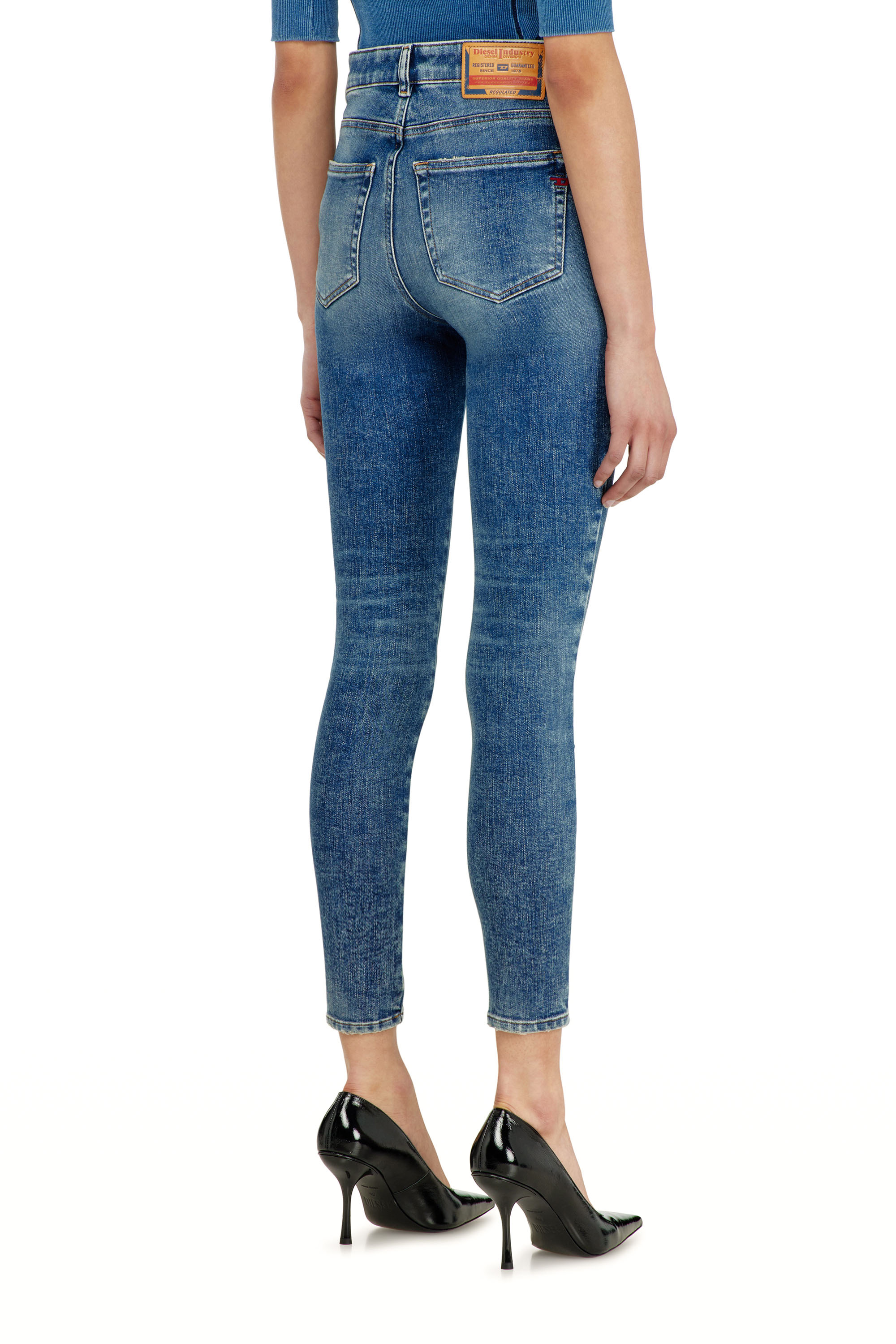 Diesel - Woman's Skinny Jeans 1984 Slandy-High 09P72, Medium blue - 5