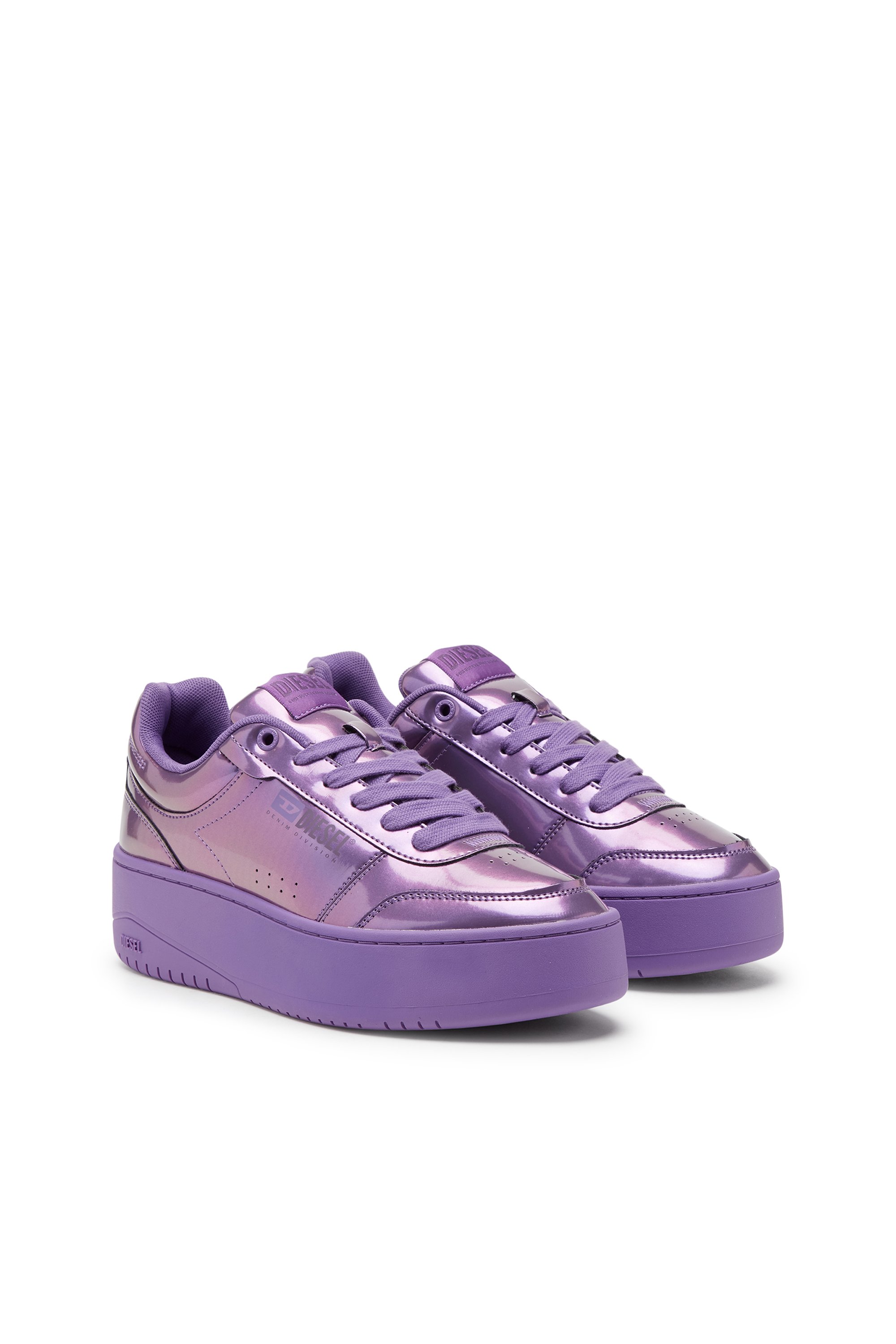 Diesel - S-ATHENE BOLD VTG W, S-Athene-Sneakers compensées effet irisé Femme in Violet - 2