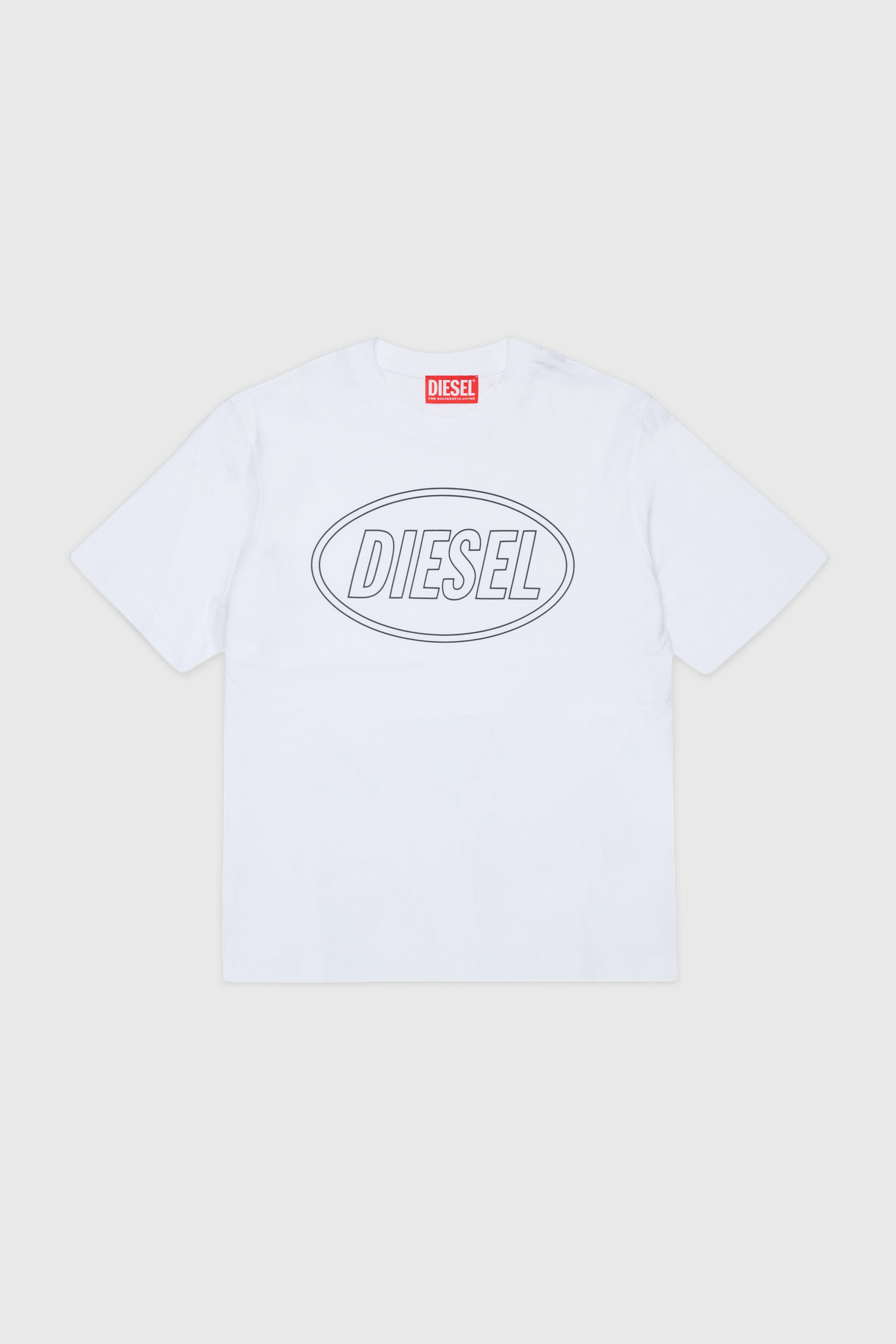 Diesel - TCIRCLE OVER, T-shirt en coton avec imprim&eacute; Diesel Homme in Blanc - 1