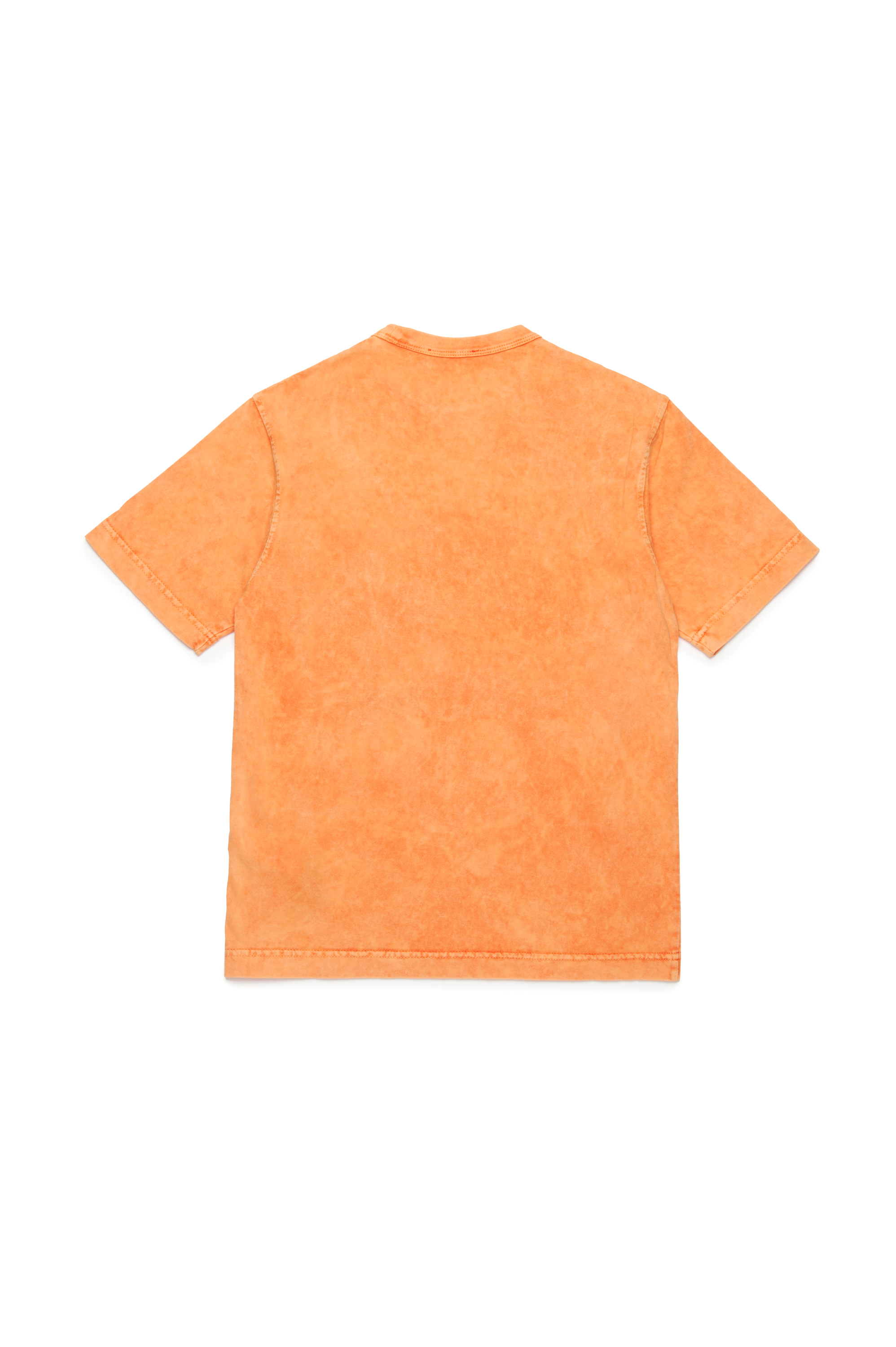 Diesel - TWASHN1 OVER, T-shirt marbré avec logo graphique Homme in Orange - 2