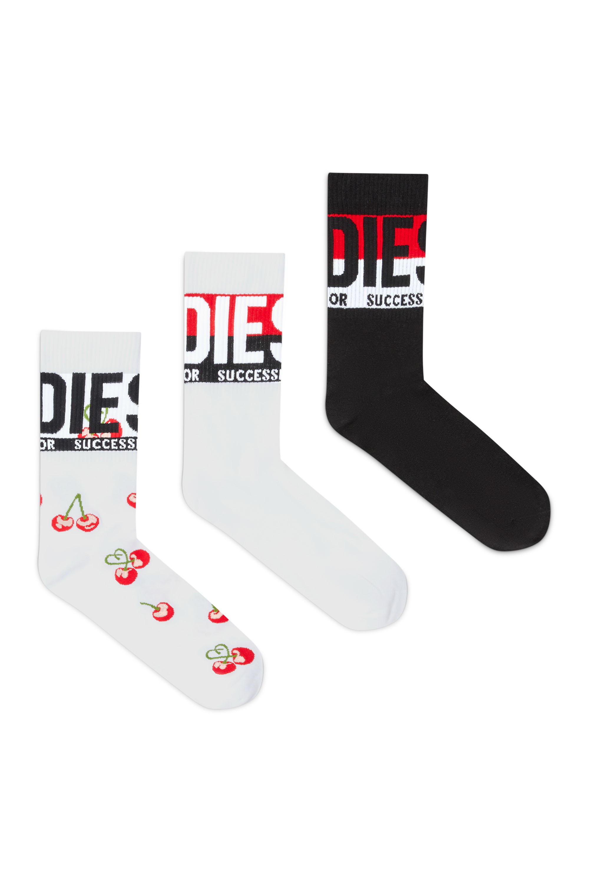 Diesel - SKM-RAY-THREEPACK, Three-pack of cotton socks with jacquard motifs Homme in Polychrome - 1