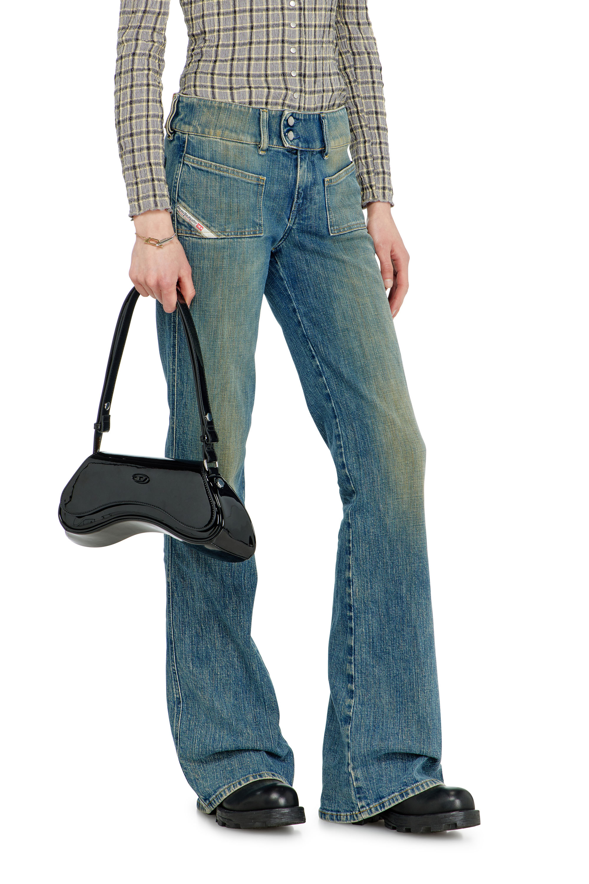 Diesel - Bootcut Jeans D-Hush 007EJ Femme, Bleu moyen - Image 7