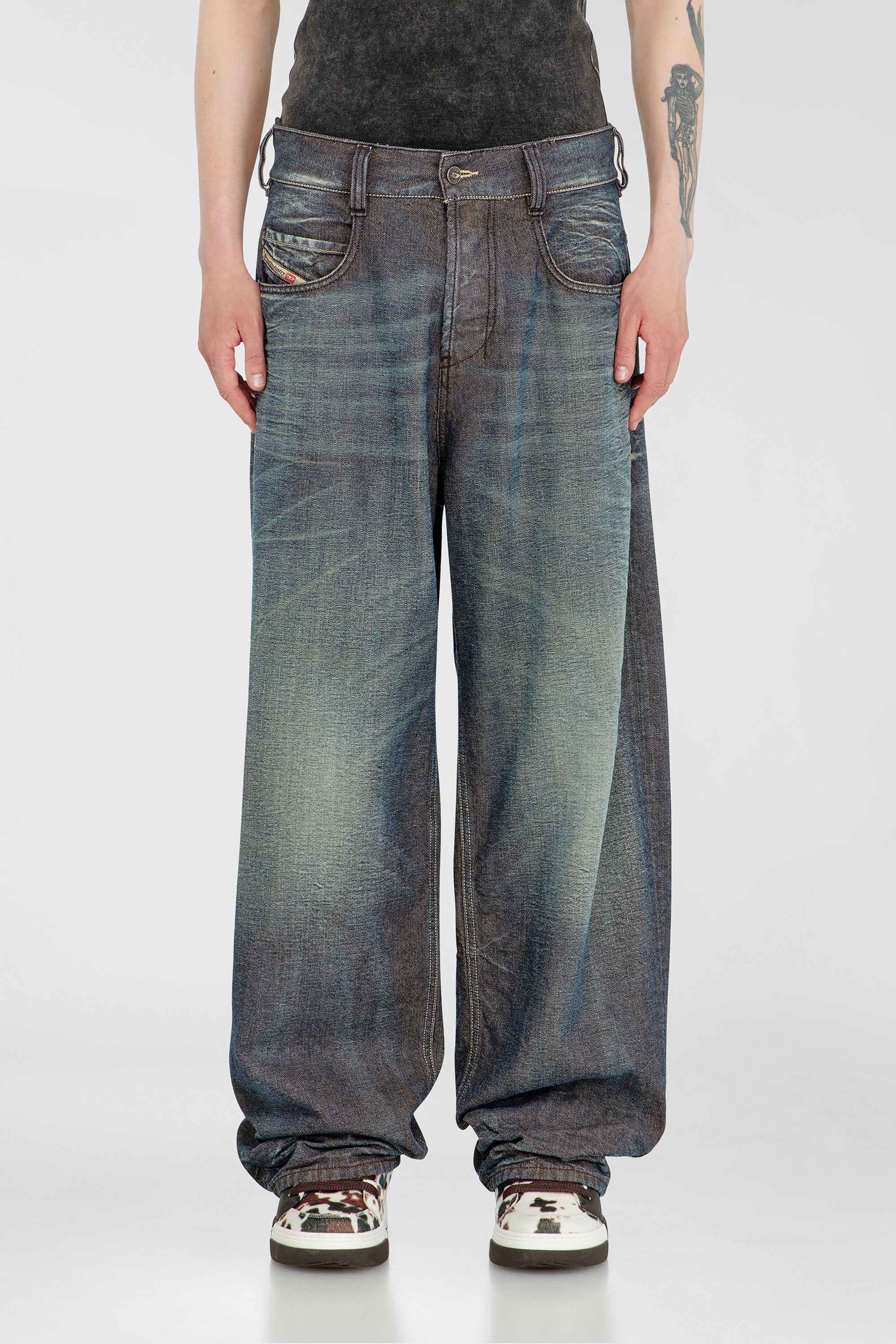 Diesel - Unisex's Relaxed Jeans 1997 D-Enim-M 007EM, Dark Blue - 1