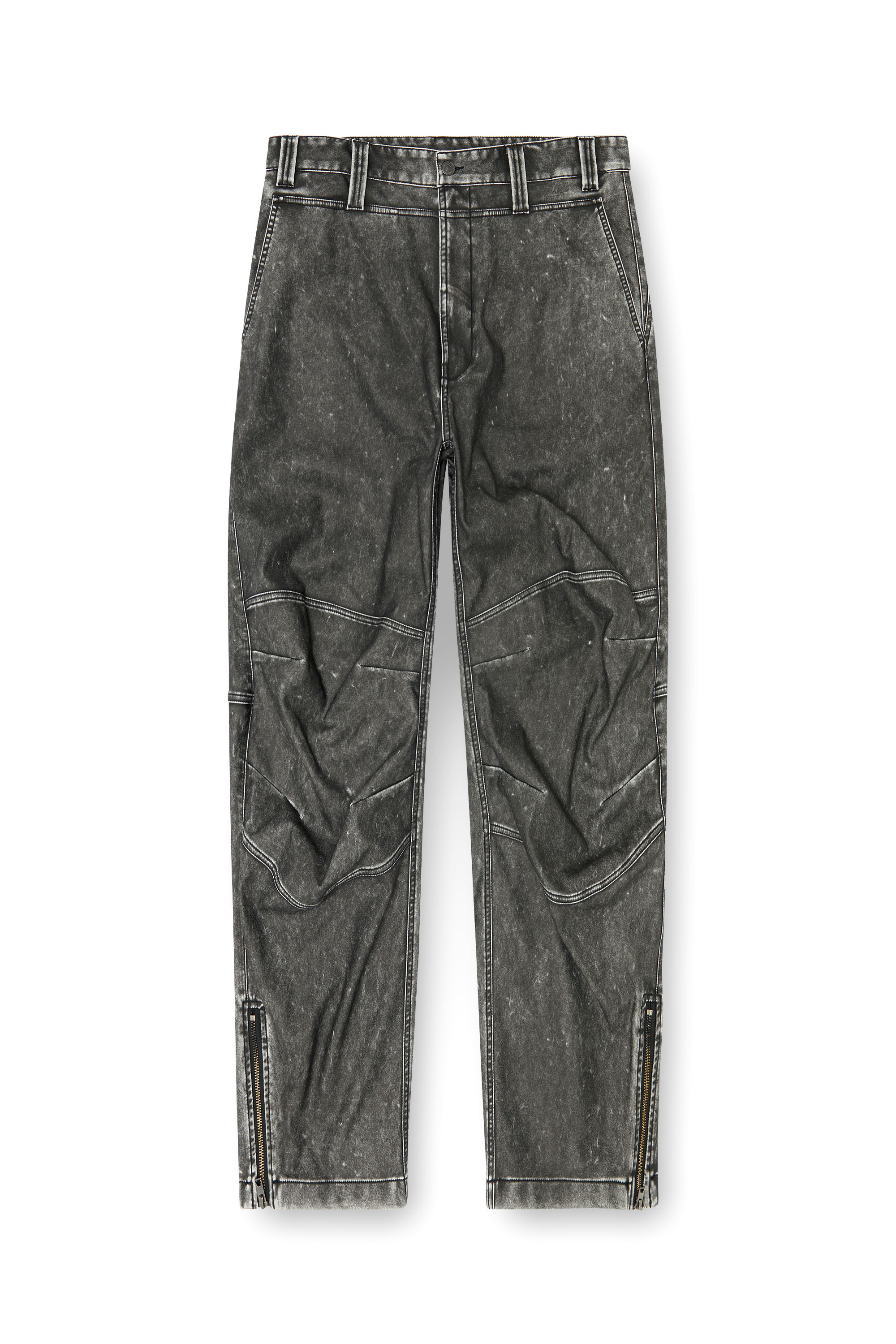 Diesel - P-DELLY-NJCJ, Pantalon en mati&egrave;re contrecoll&eacute;e effet us&eacute; Homme in ToBeDefined - 4