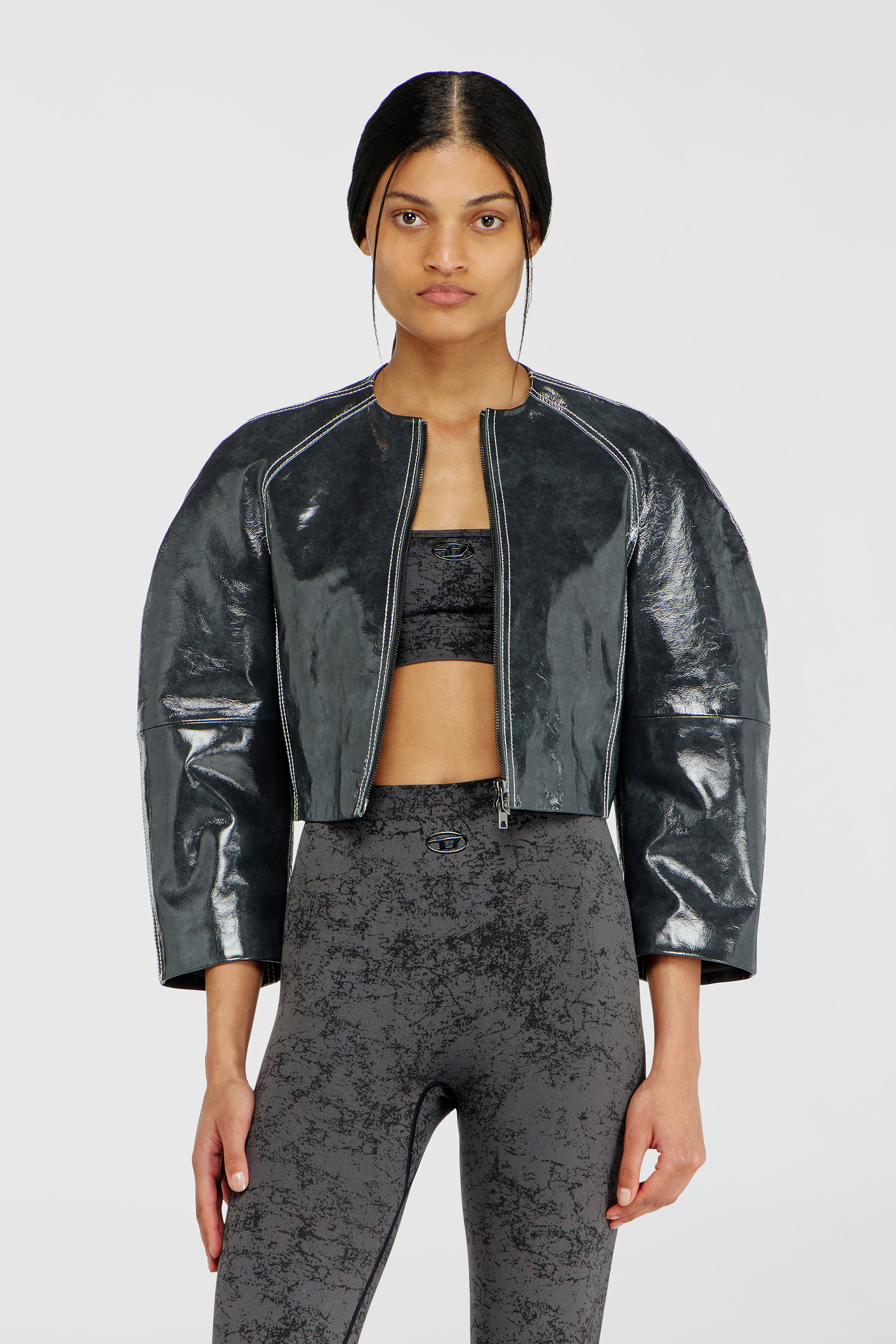 Diesel - HELLA-UTLT, Brassi&egrave;re de sport &agrave; imprim&eacute; utilitaire Femme in Gris - 1