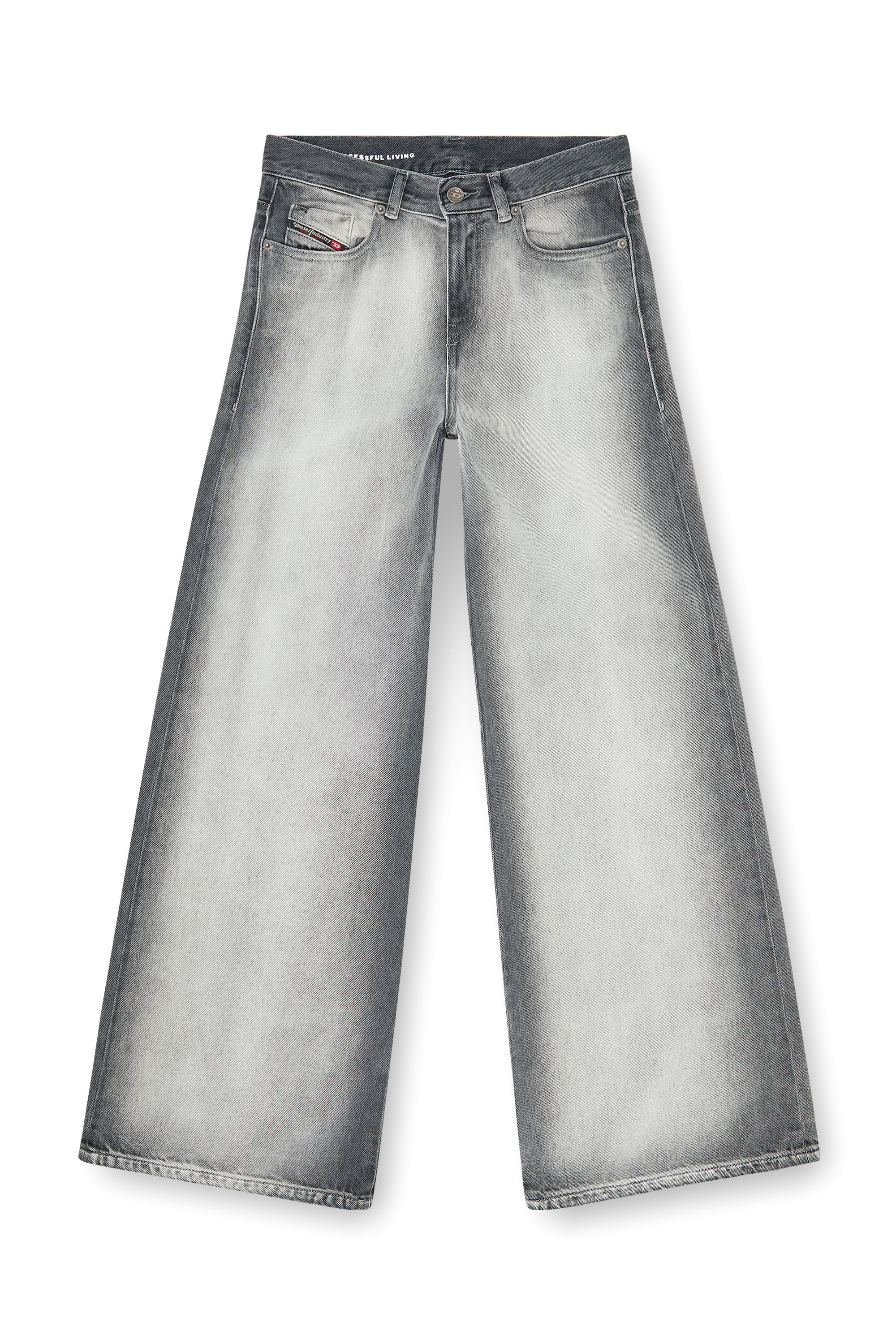 Diesel - Flare Jeans 1978 D-Akemi 09P28 Femme, Gris Clair - Image 3