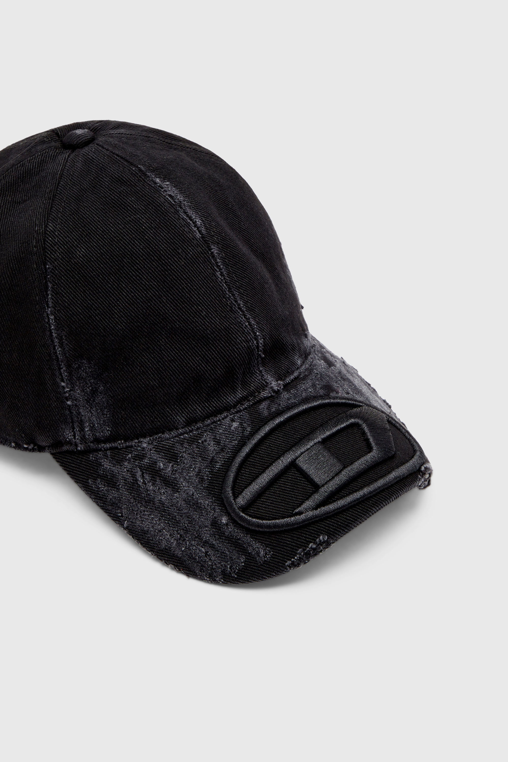 Diesel - C-ODY, Man's Distressed denim baseball cap in Black - 3