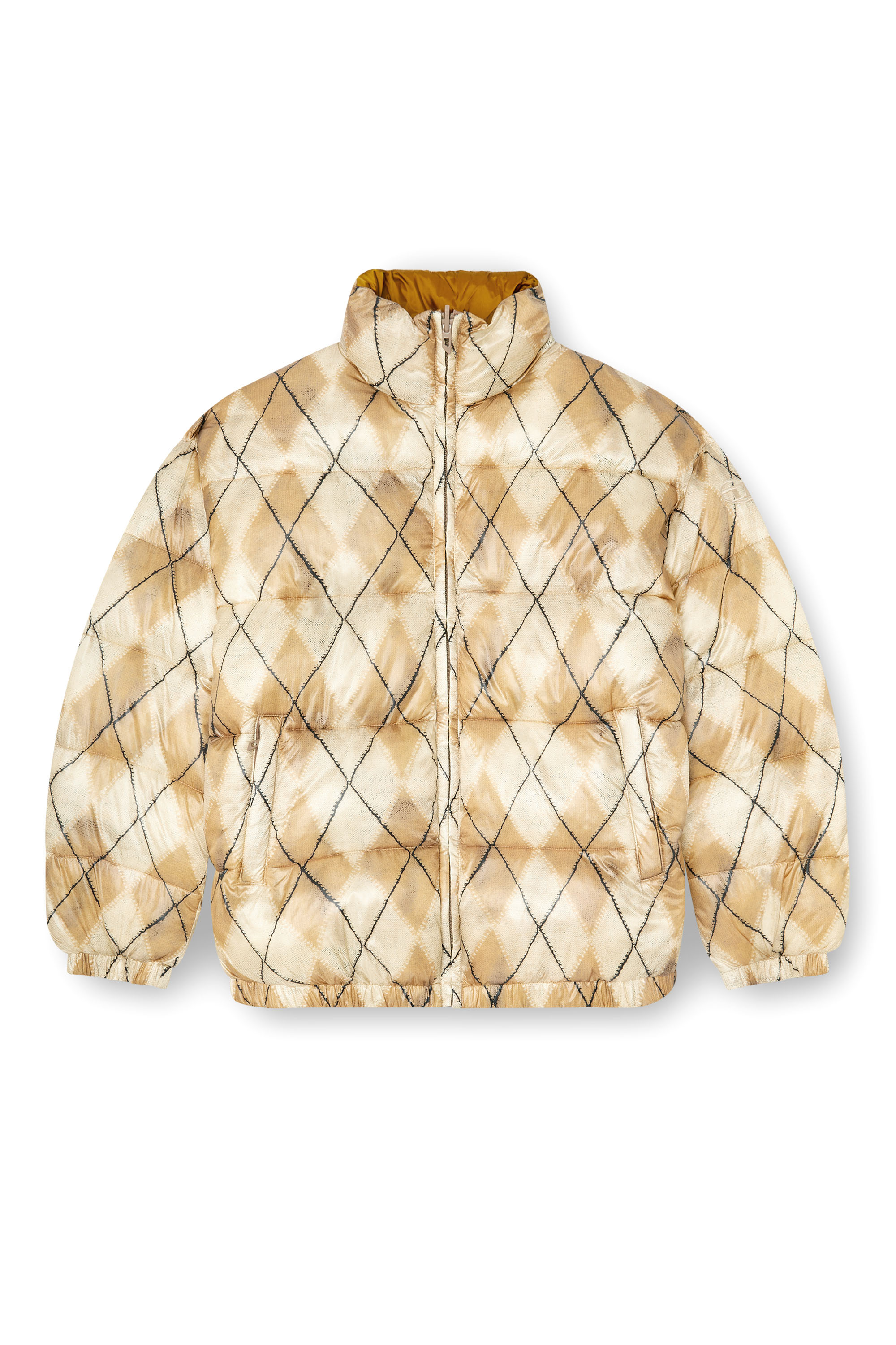 Diesel - W-BOURB-DLCK, Doudoune r&eacute;versible &agrave; motif losange Homme in ToBeDefined - 4