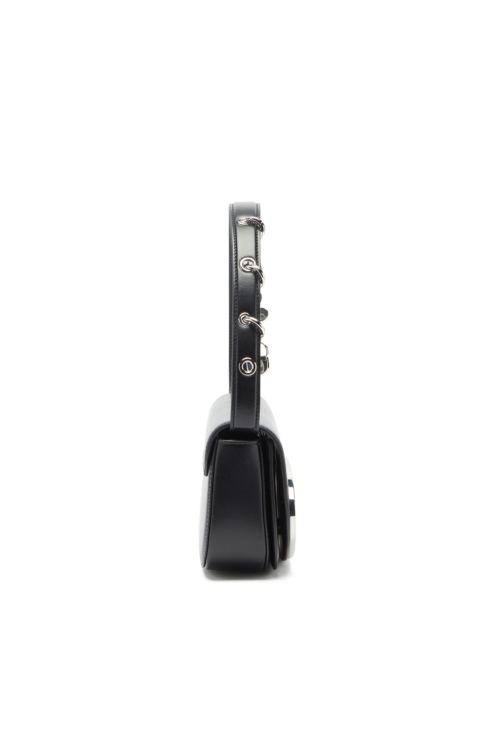 Diesel - 1DR, 1DR - Sac iconique &agrave; bandouli&egrave;re en cuir avec breloques poign&eacute;e Femme in Noir - 4