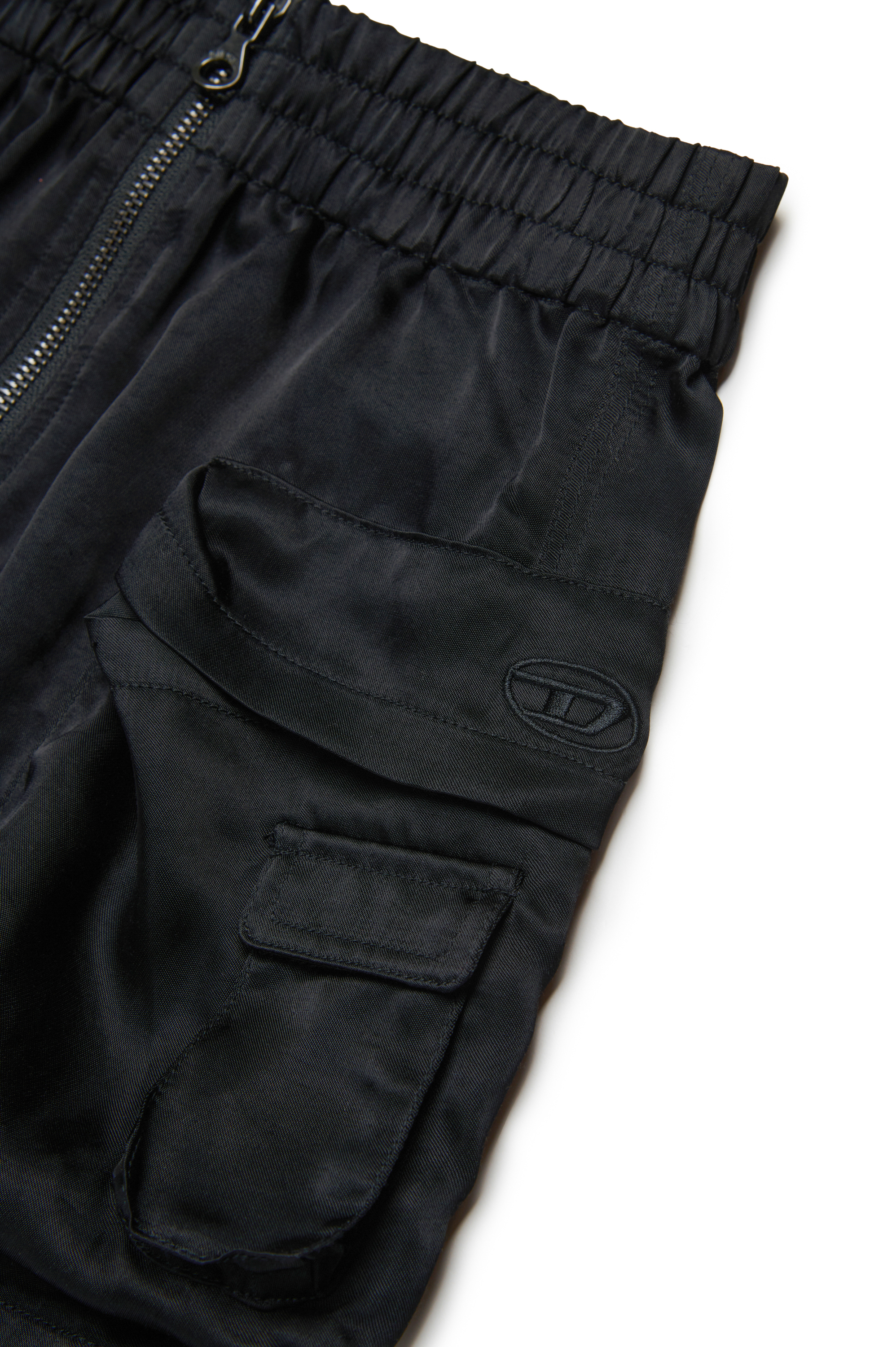 Diesel - GOMIRTYS, Jupe cargo brillante Femme in Noir - 4