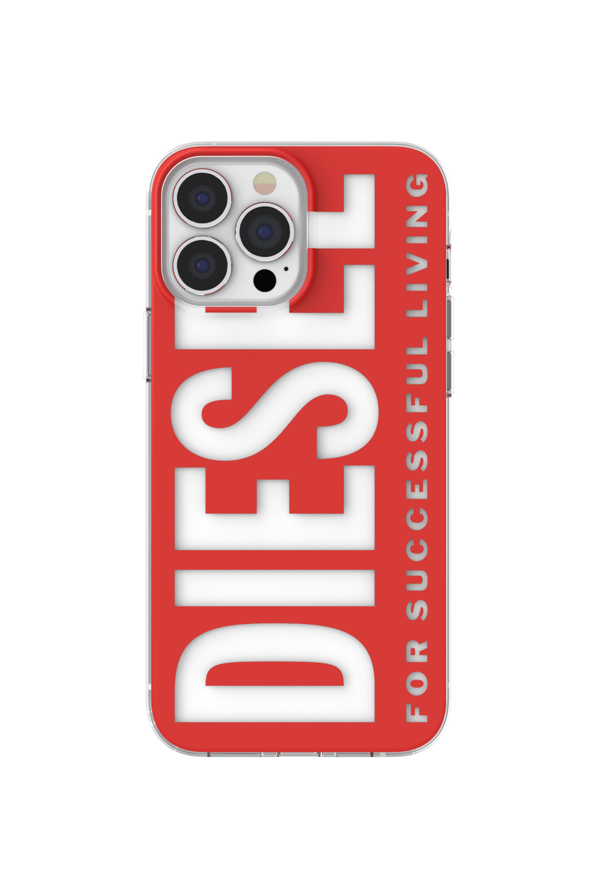 Diesel - 47204 STANDARDASE, Unisex's Clear case for iPhone 13 Pro Max in Red - 2