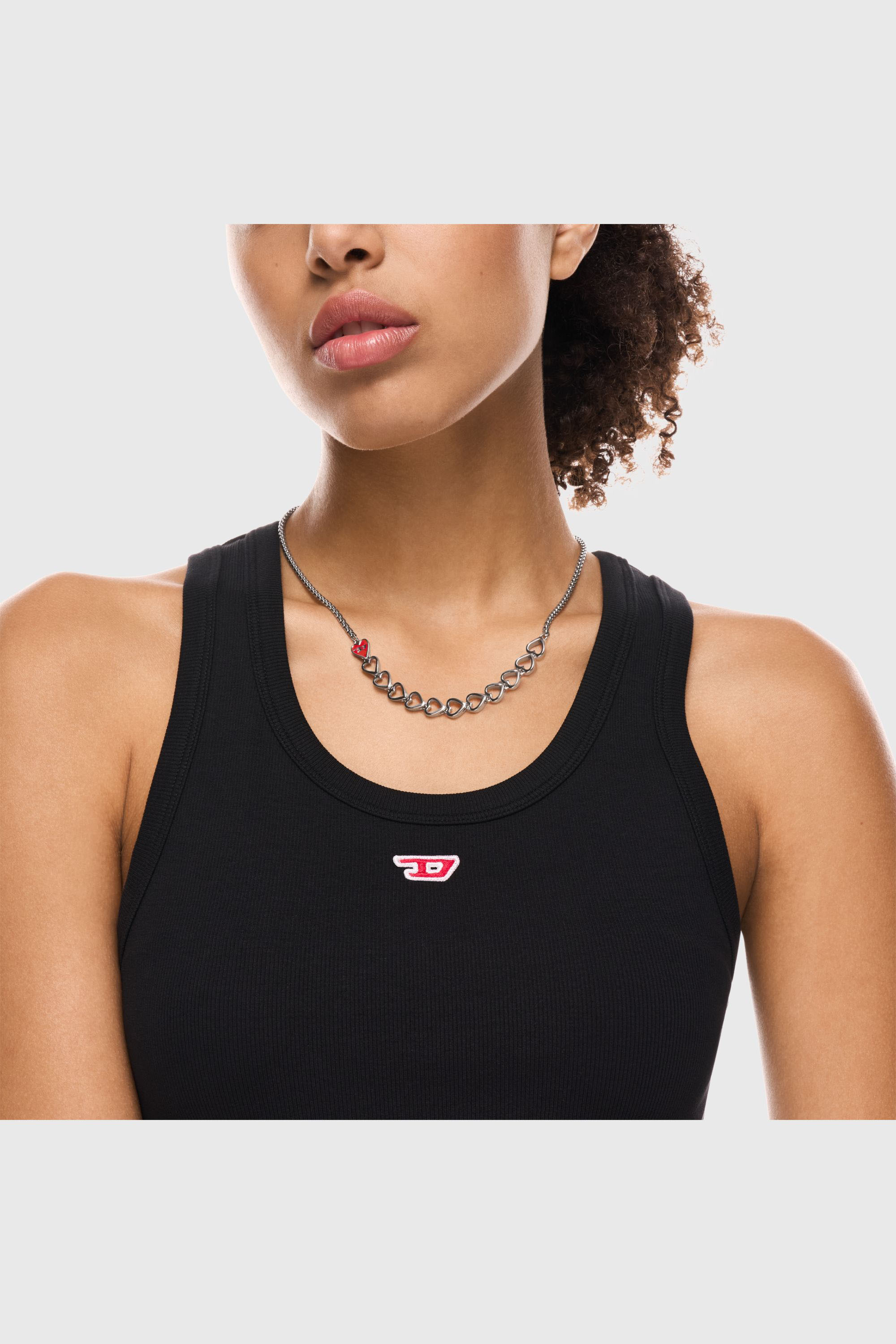 Diesel - DX166640 JEWELLERY, Collier cha&icirc;ne en acier inoxydable Mixte in Gris argent&eacute; - 3
