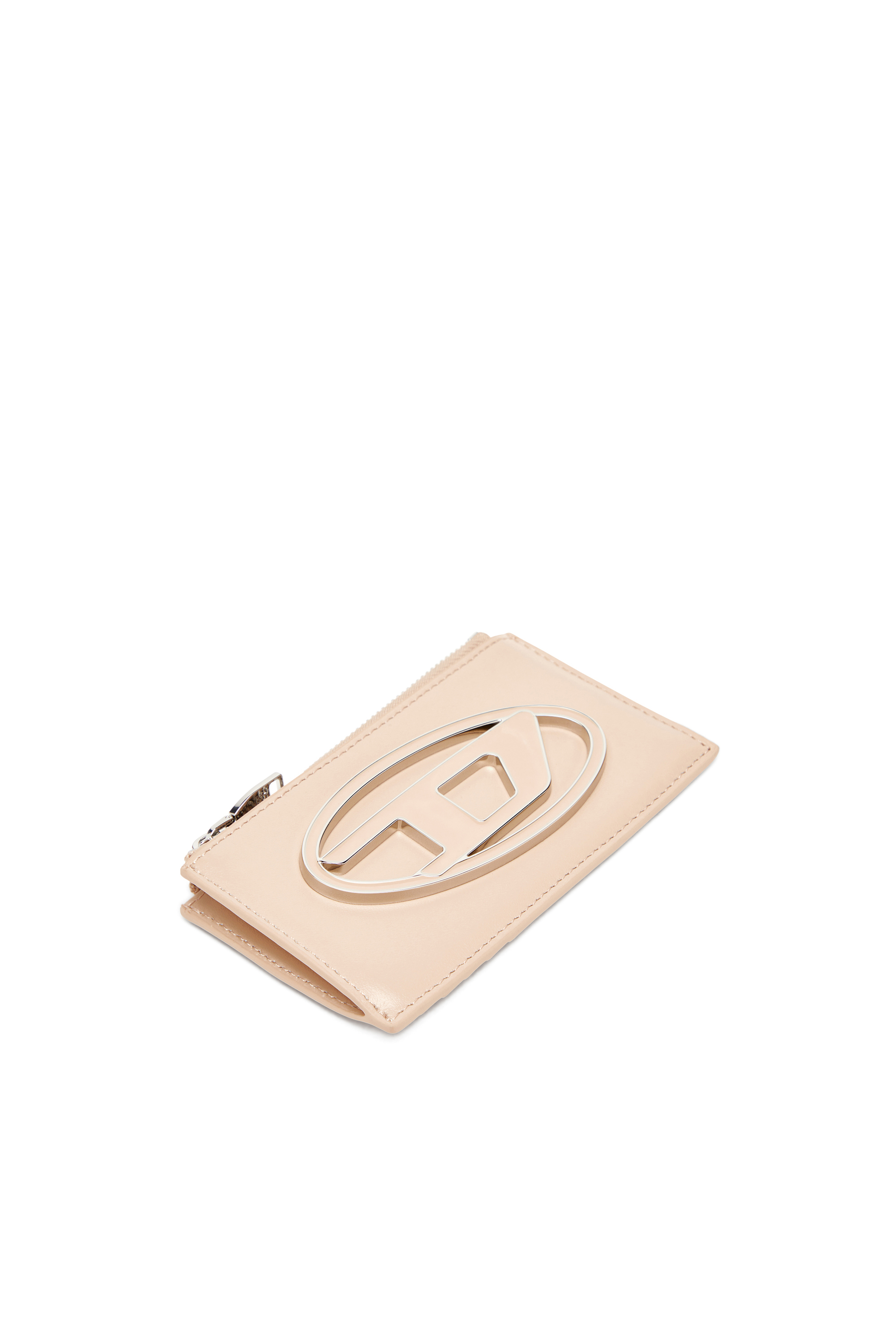 Diesel - 1DR CARD HOLDER III, Porte-cartes plat en cuir nappa Femme in Beige - 4