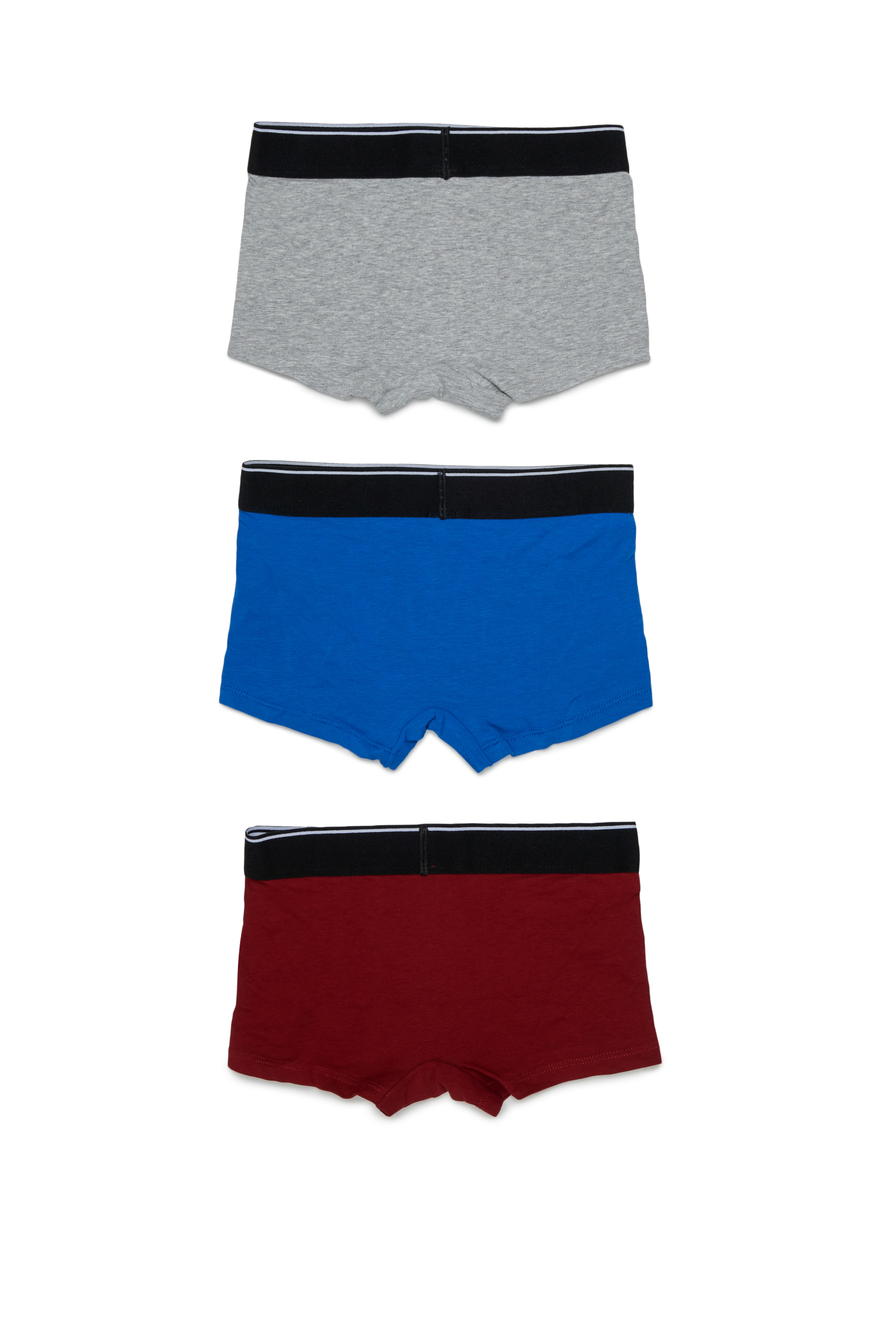 Diesel - UM-UGINTRIPACK-DD, Man's 3-pack boxer briefs in stretch cotton in Grey/Red - 2