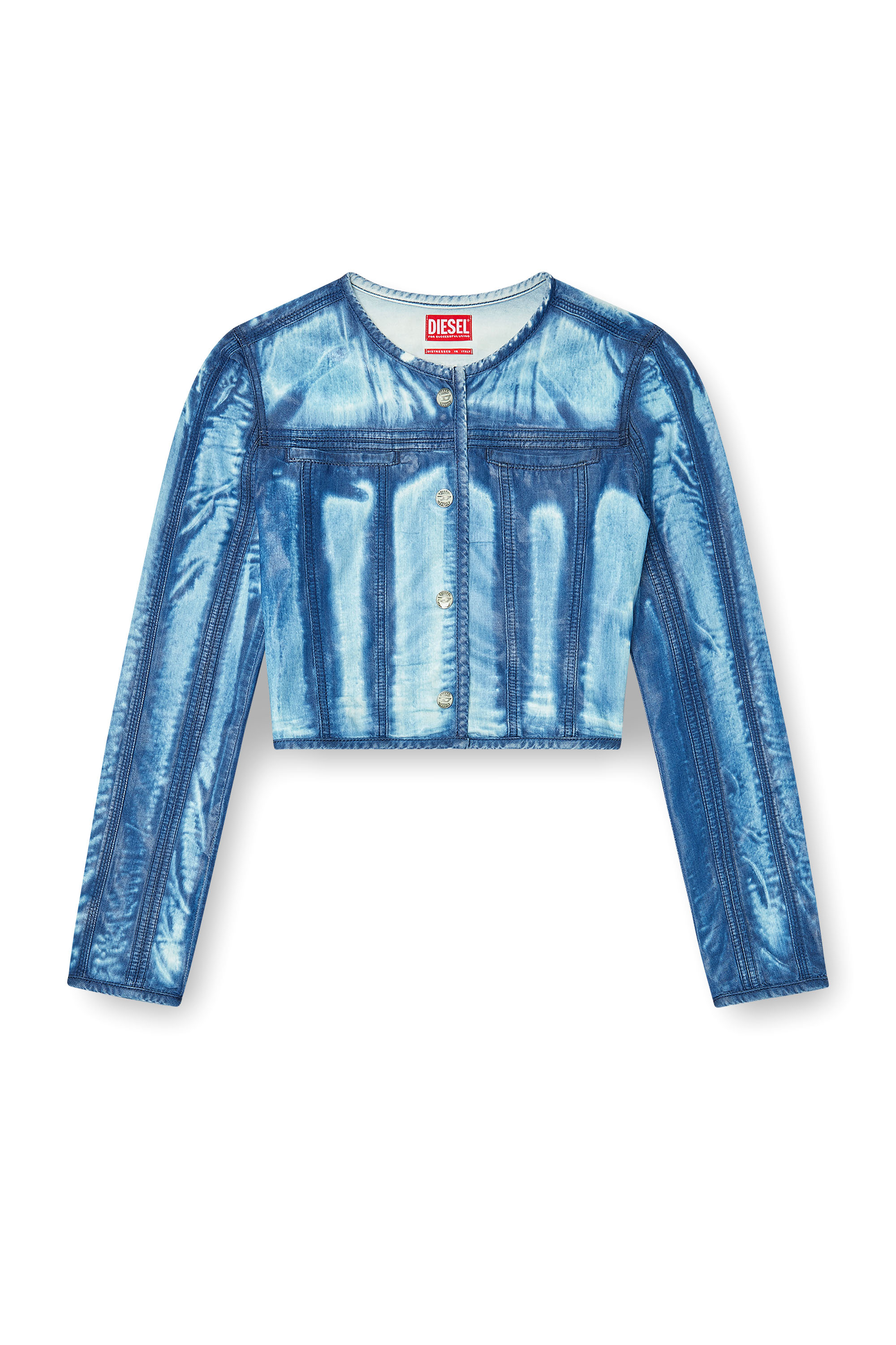 Diesel - DE-SYPHRA-FSI, Woman's Cropped jacket in X-Ray Lyocell denim in Blue - 4