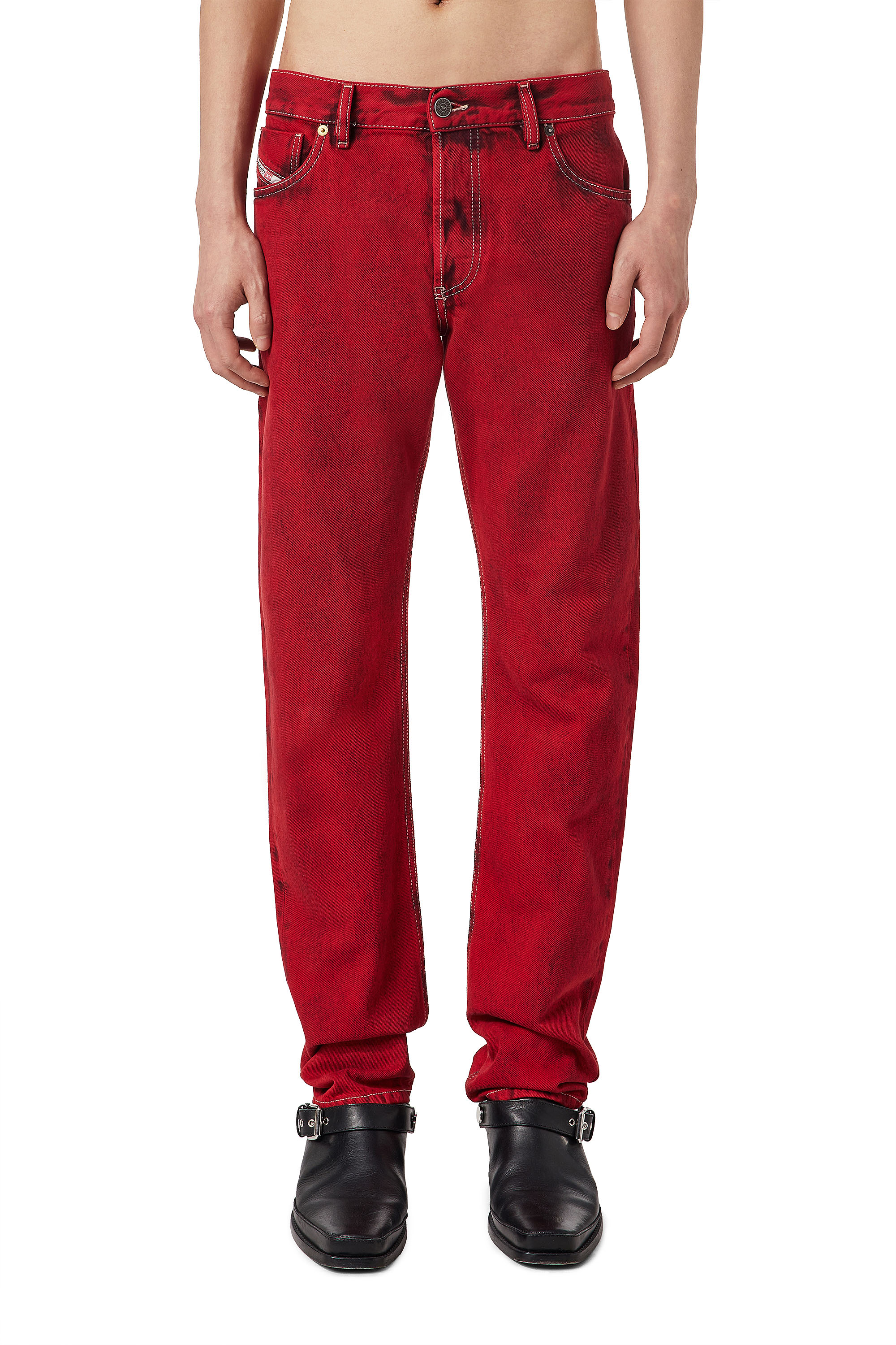 Diesel - 1995 09D35 Straight Jeans, Red - Image 1