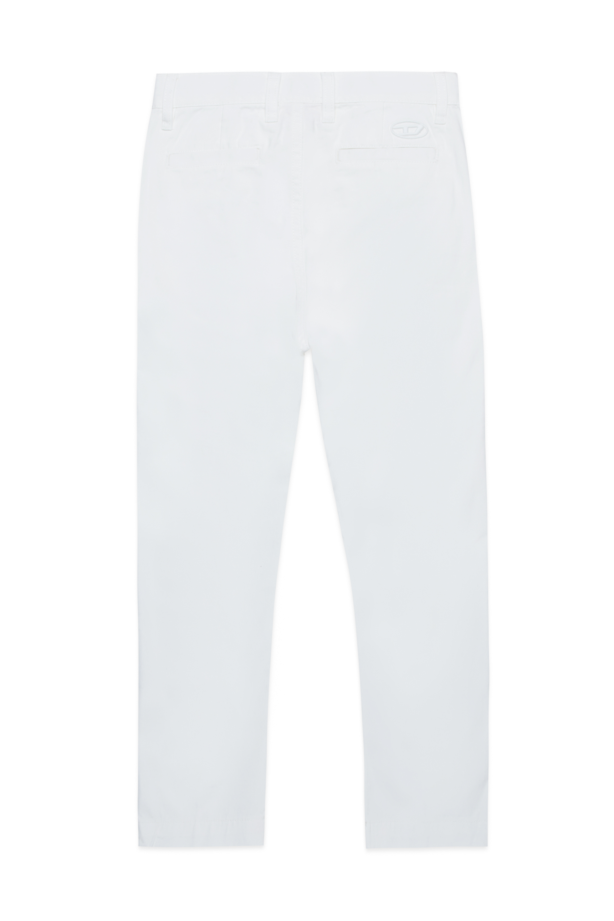 Diesel - PBAS, Homme Pantalon chino en coton avec broderie Oval D in Blanc - Image 2