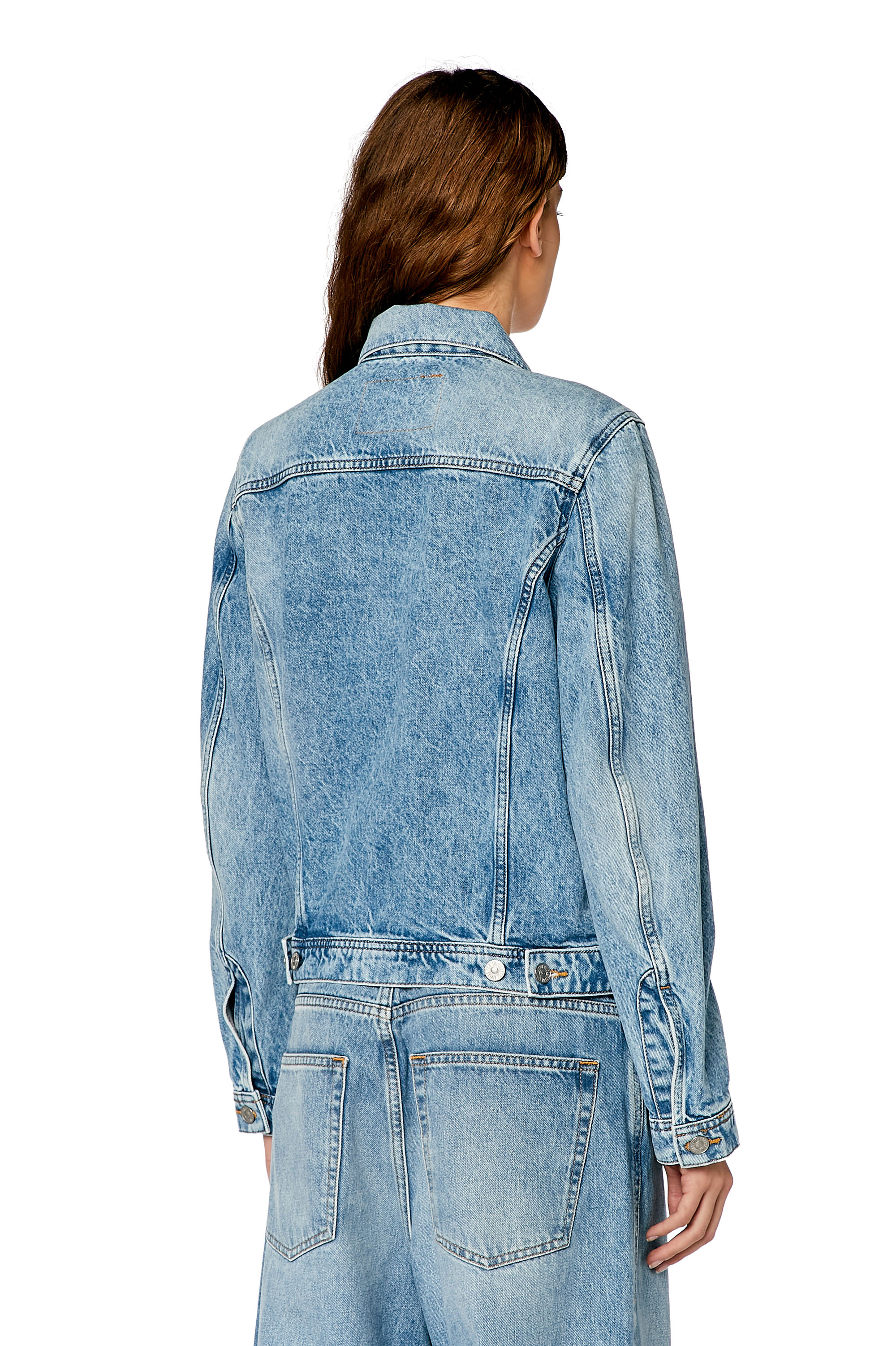 Diesel - DE-BONNY, Veste trucker en denim Femme in Bleu - 2