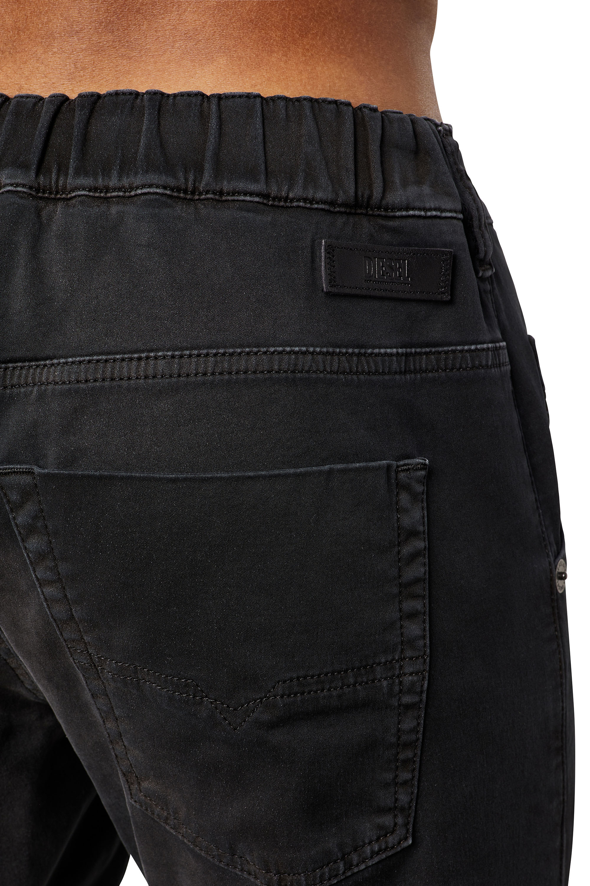 Diesel - Krooley JoggJeans® 0670M Tapered, Black/Dark grey - Image 4