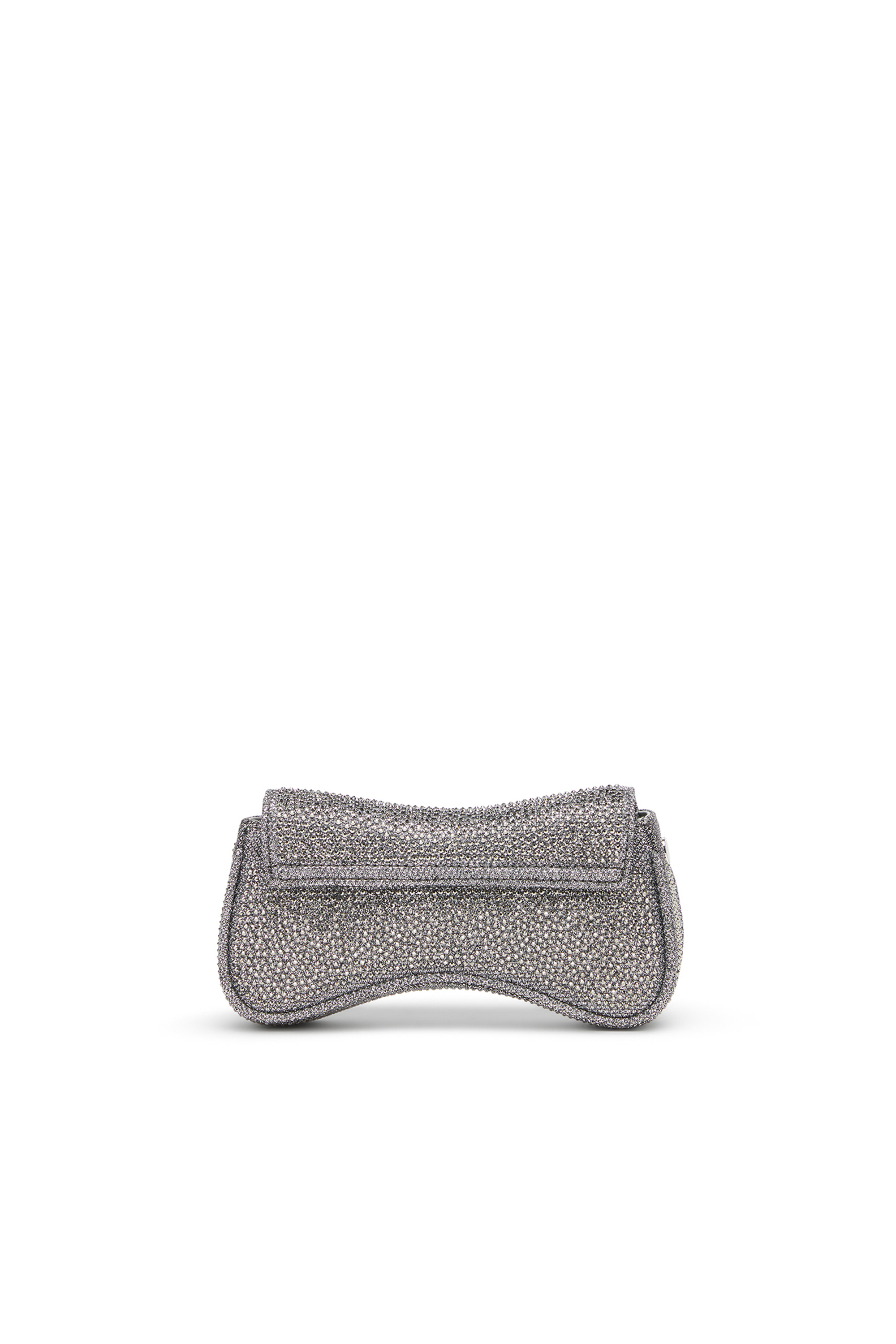 Diesel - PLAY CROSSBODY XS, Play-Sac à bandoulière mini en Lurex cristal Femme in Gris argenté - 3