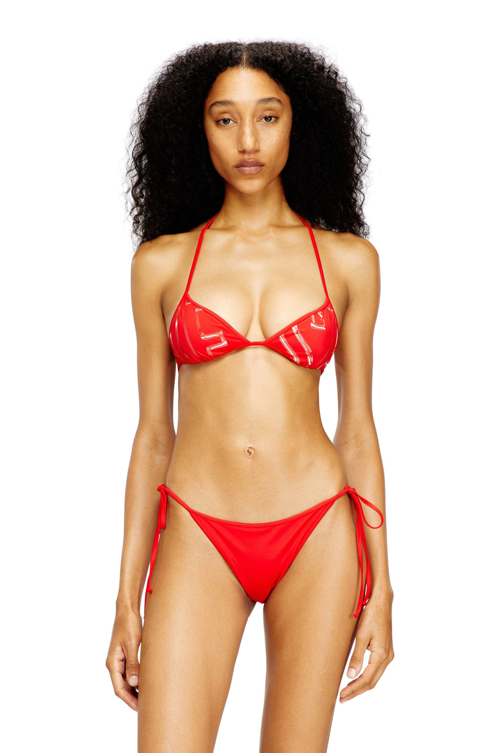 Diesel - KATE-D-CORE, Haut de bikini avec imprimé graphique Femme in Rouge - 1