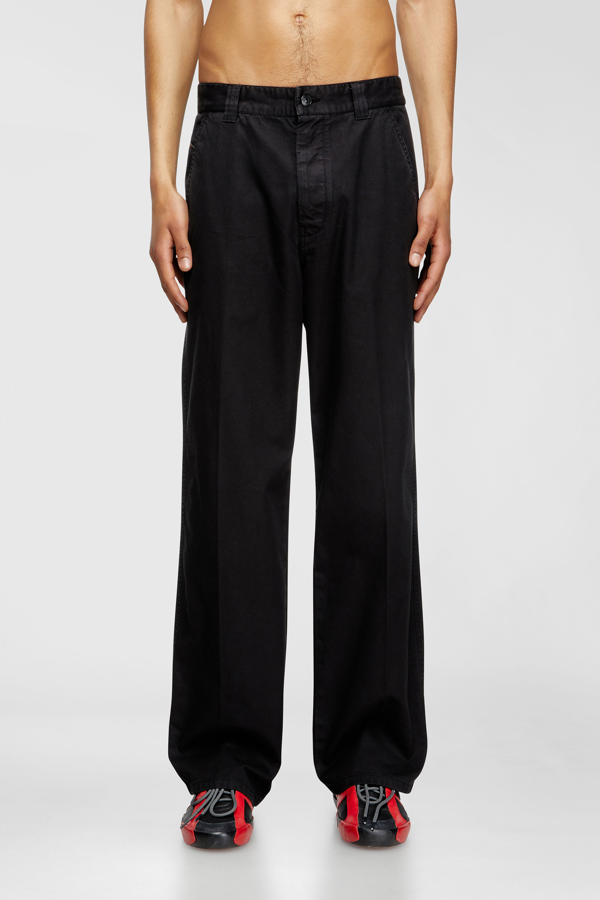 Diesel - P-HANT-CHINO, Pantalon chino Homme in Noir - 3