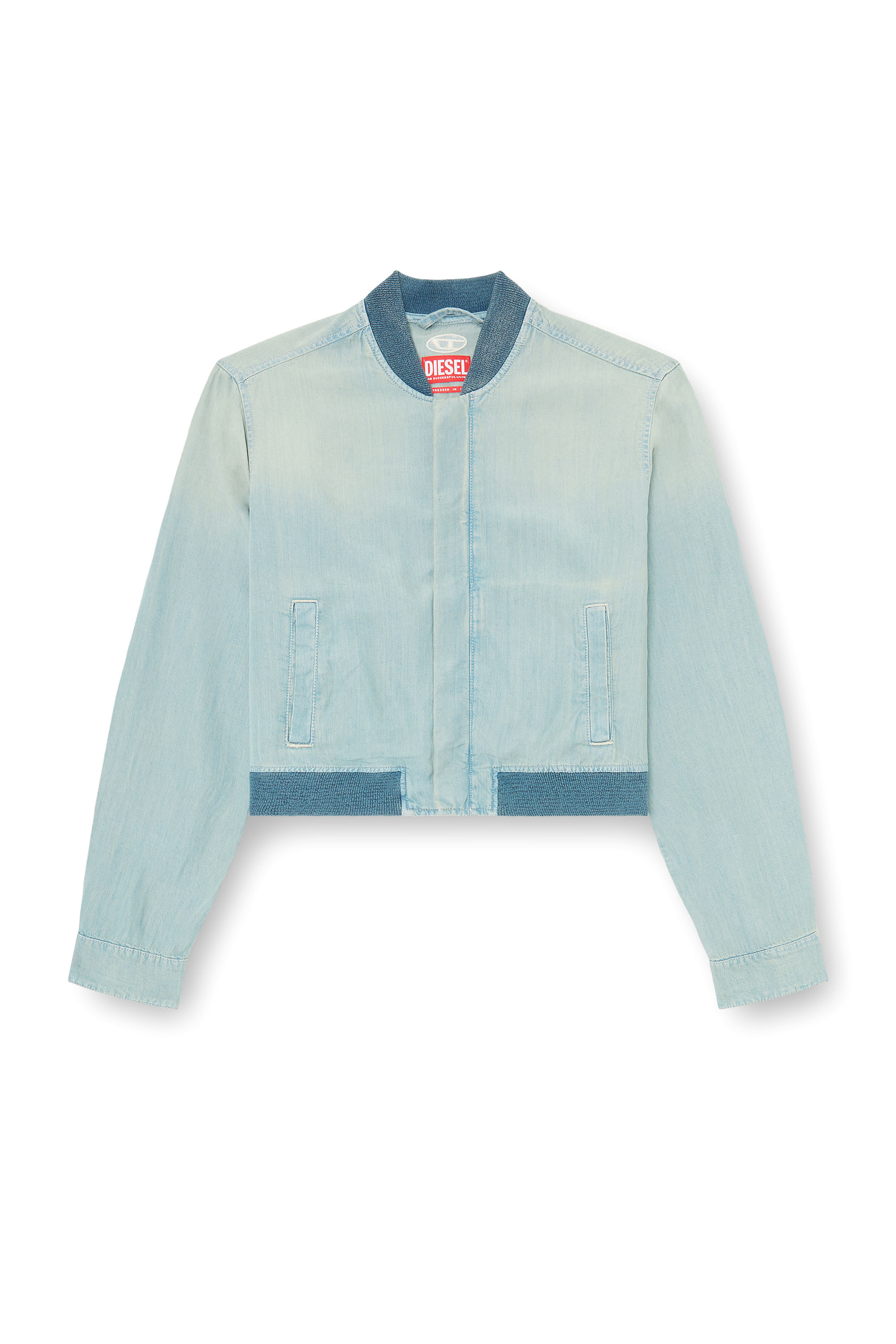 Diesel - DE-RANIA-S1, Chemise bomber en denim fluide &agrave; effet sali Femme in ToBeDefined - 3