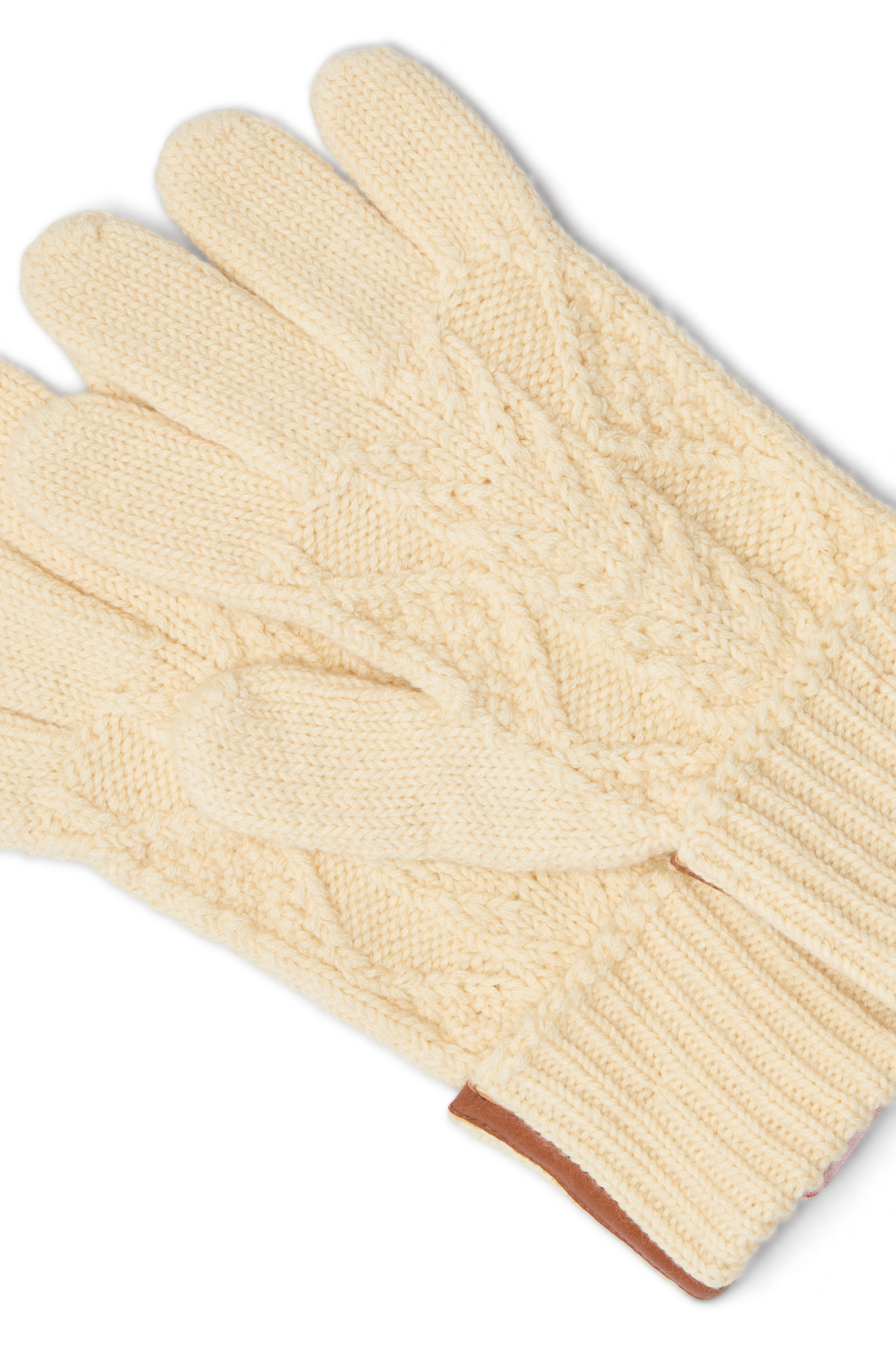Diesel - K-INOTTO, Unisex's Knitted gloves in wool and cotton in Beige - 2