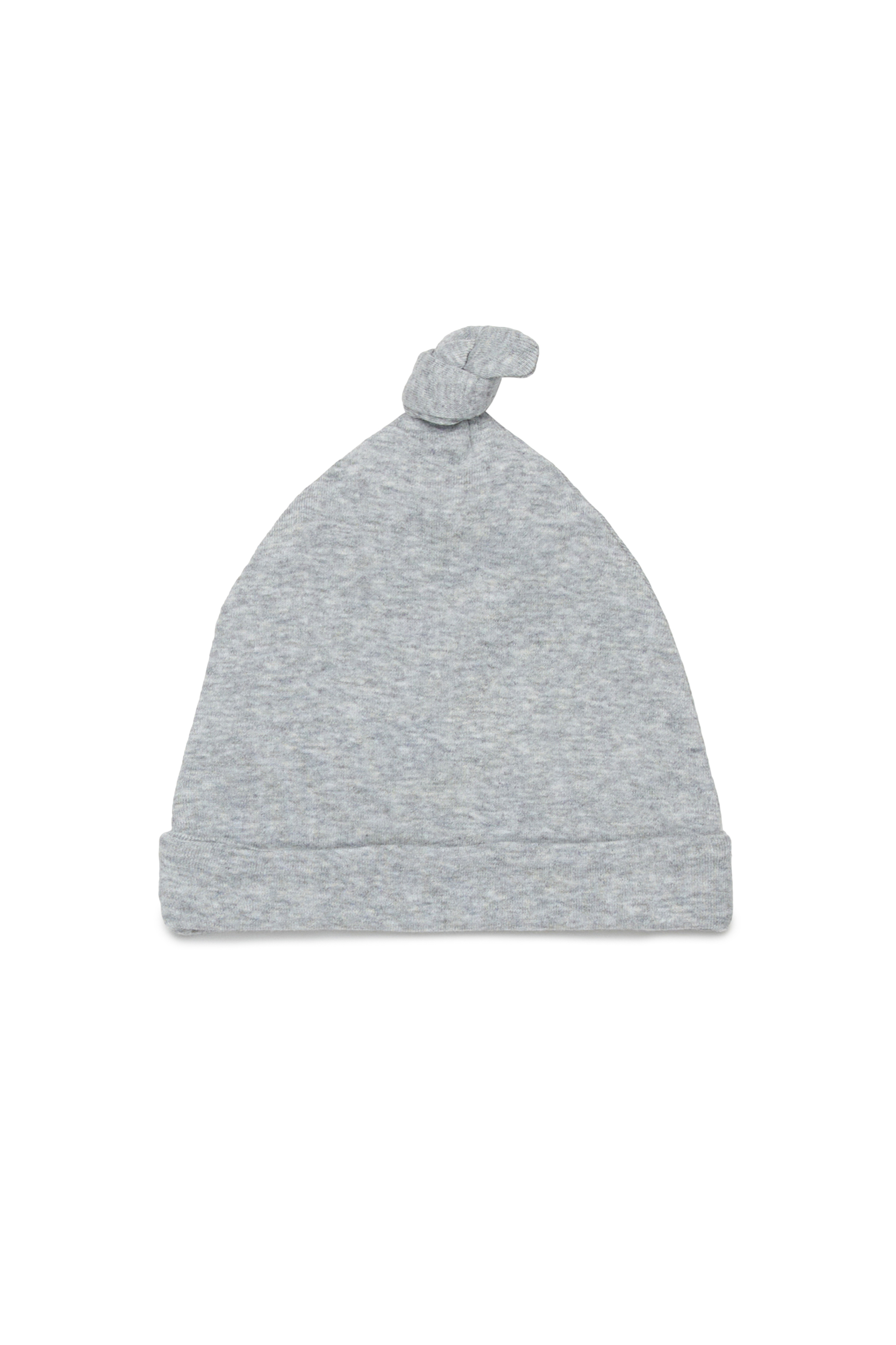 Diesel - FAMOUS-NB, Bonnet pour bébé noué avec logo Oval D Mixte in Gris - 2