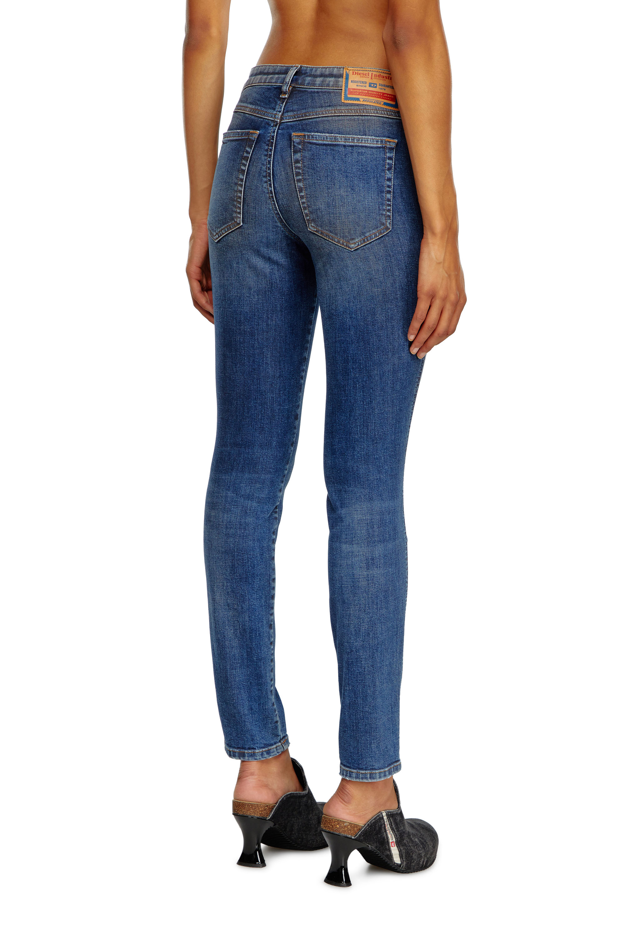 Diesel - Skinny Jeans 2015 Babhila 09J32 Femme, Bleu Fonc&eacute; - Image 4