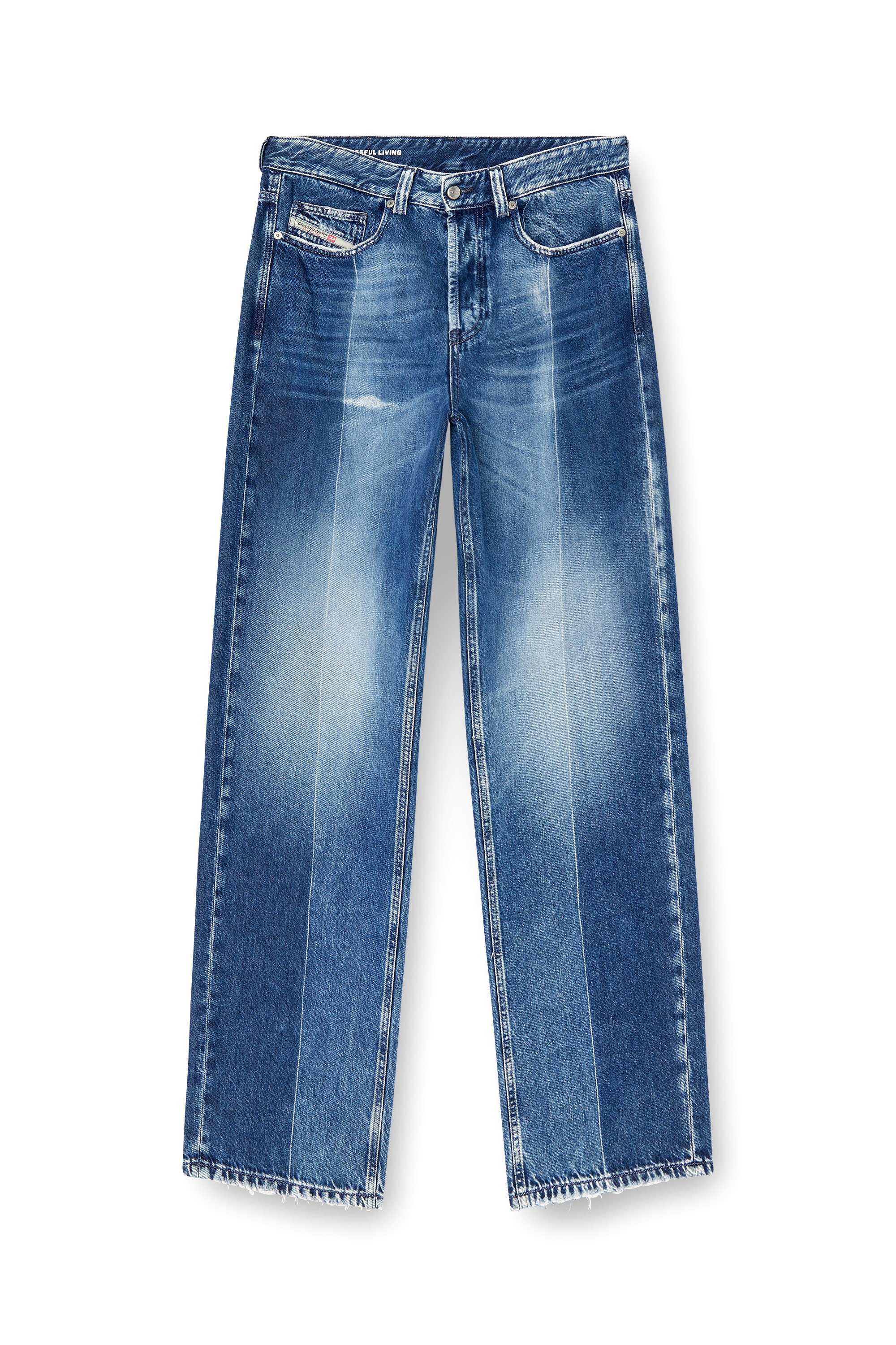 Diesel - Relaxed Jeans 2001 D-Macro 09L48 Homme, Bleu moyen - Image 3