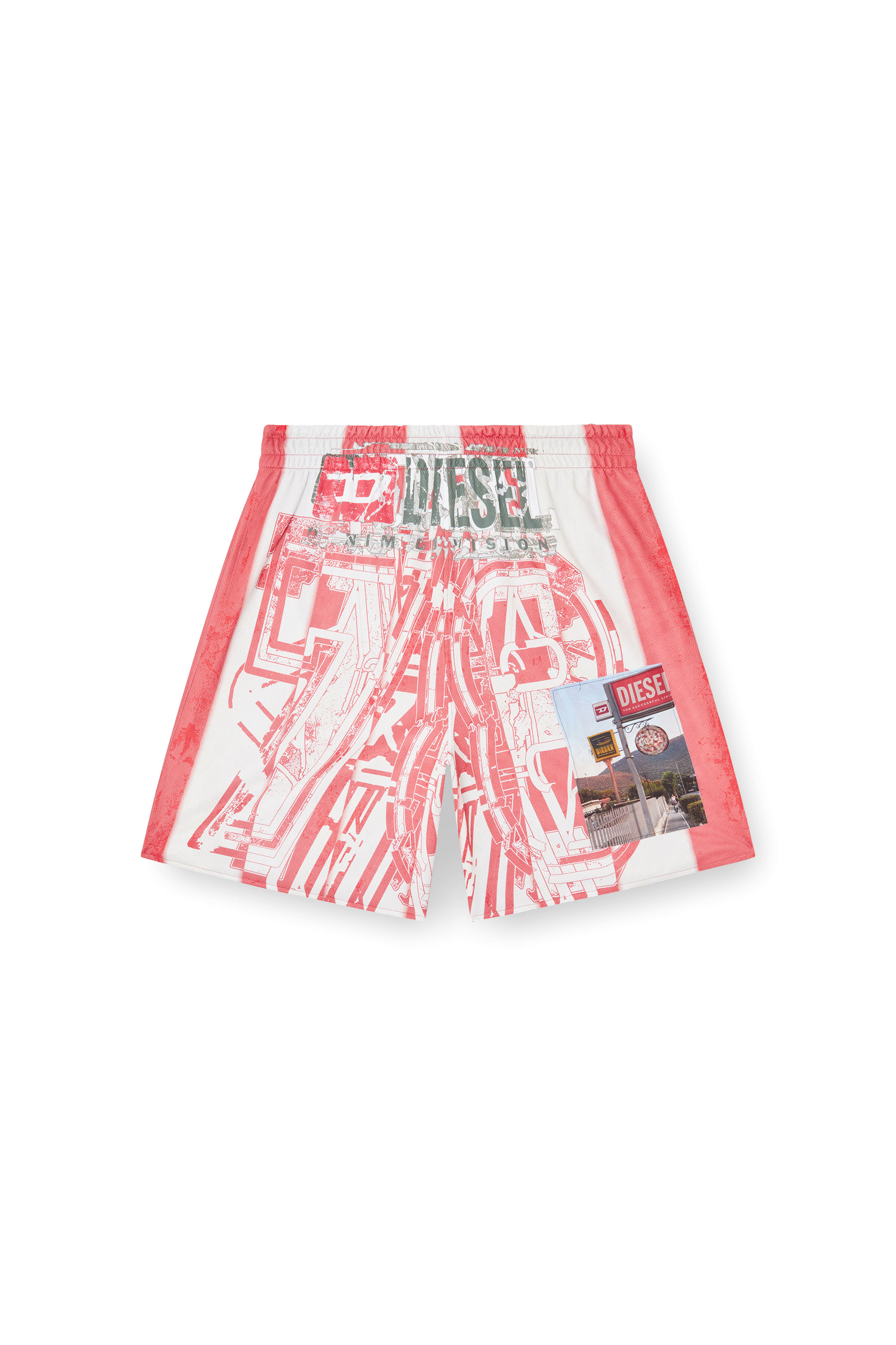 Diesel - P-KURT, Short  rayé avec empiècements photo Homme in ToBeDefined - 3