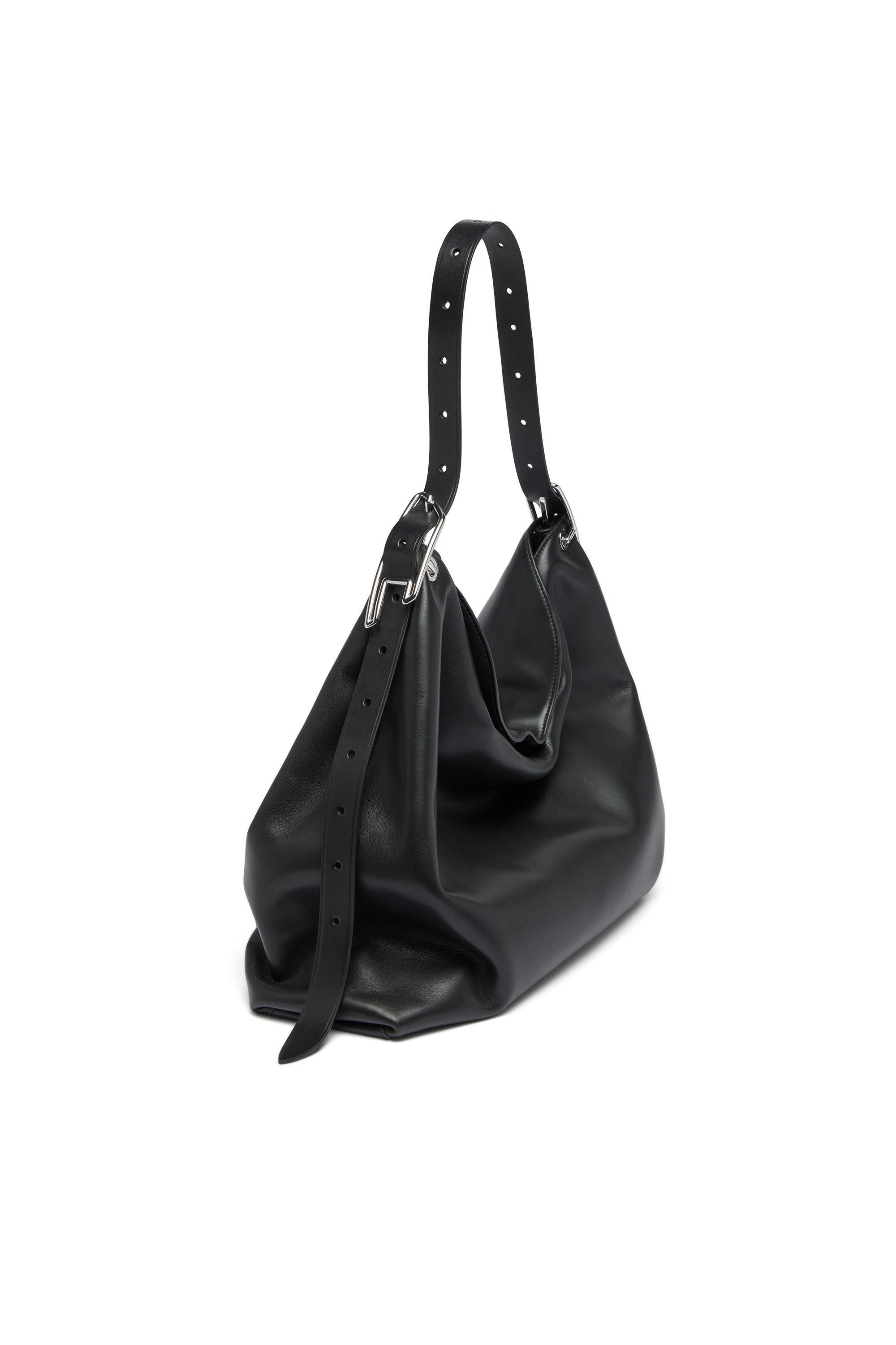 Diesel - D-LINE HOBO L, D-Line-Sac hobo en cuir Femme in Noir - 7