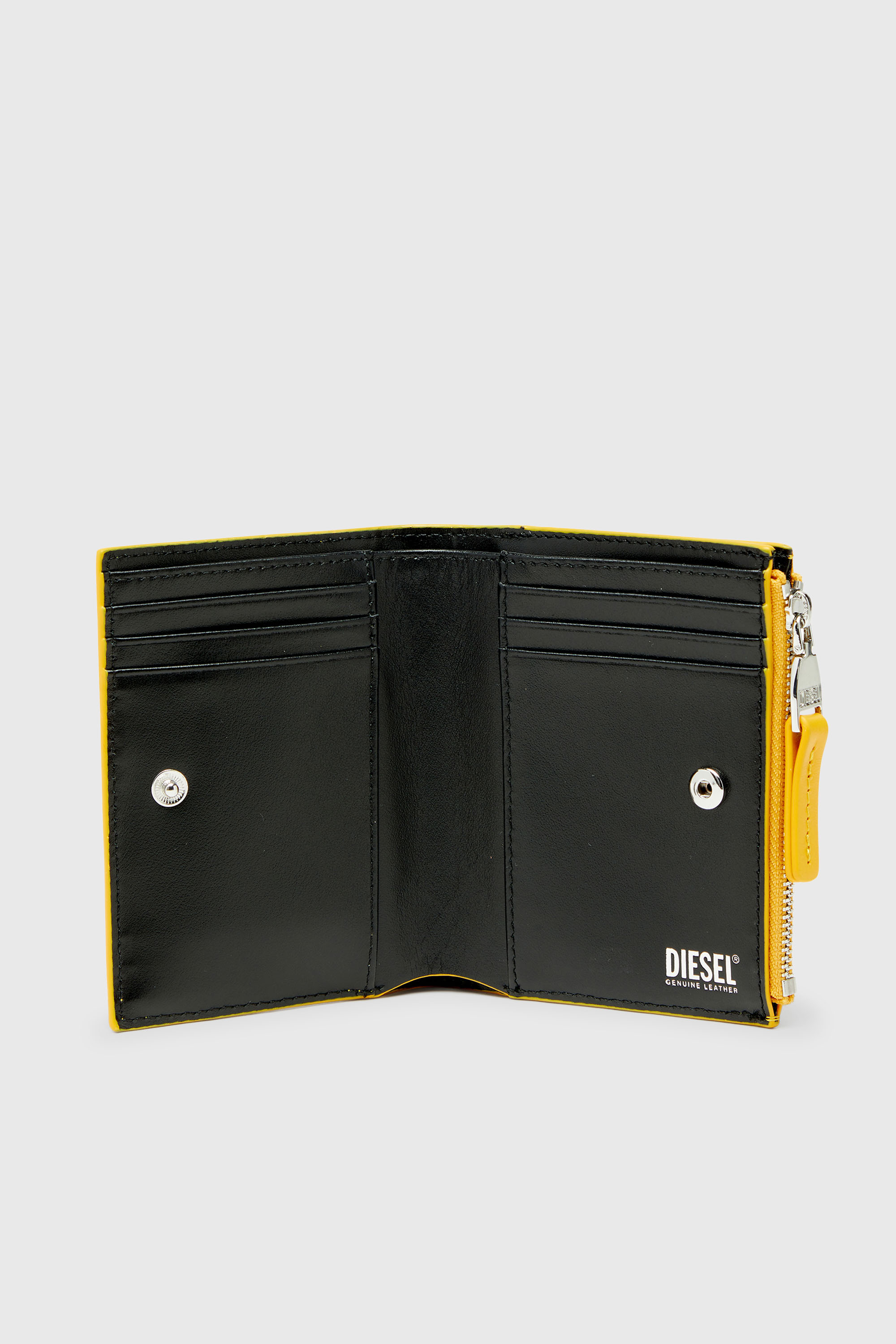 Diesel - 1DR BI-FOLD ZIP II, Petit portefeuille &agrave; rabat en cuir Femme in Jaune - 3